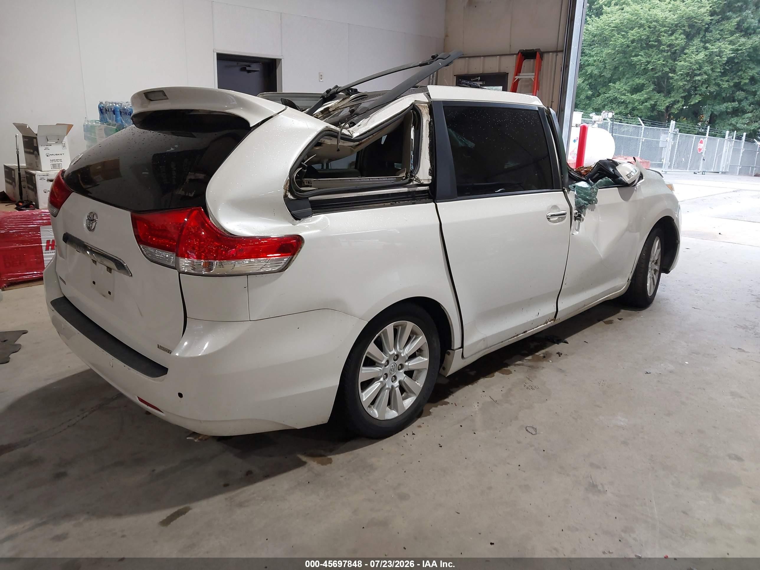 2014 Toyota Sienna Limited V6 7 Passenger Белый vin: 5TDYK3DC9ES473841