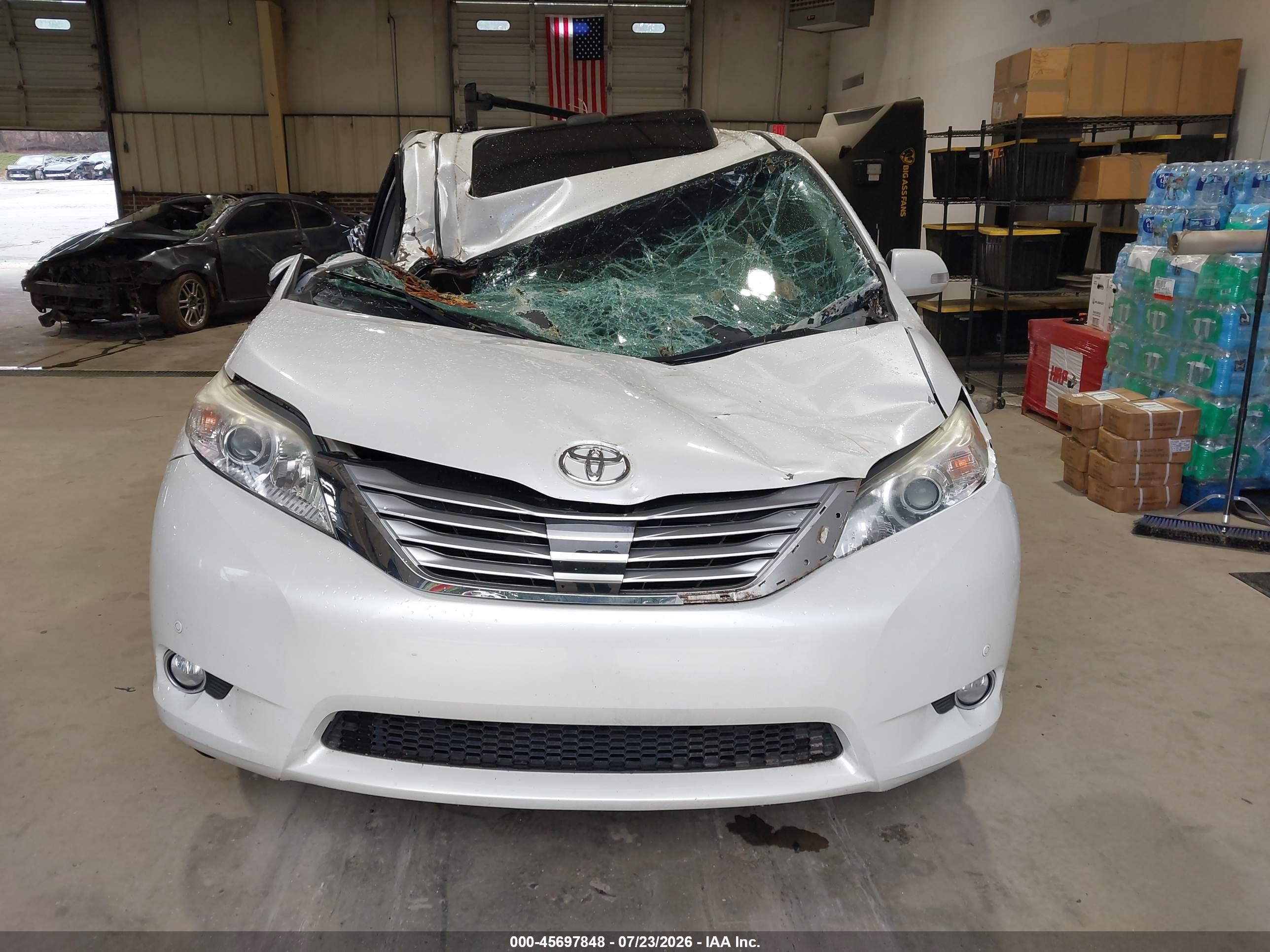 2014 Toyota Sienna Limited V6 7 Passenger Белый vin: 5TDYK3DC9ES473841