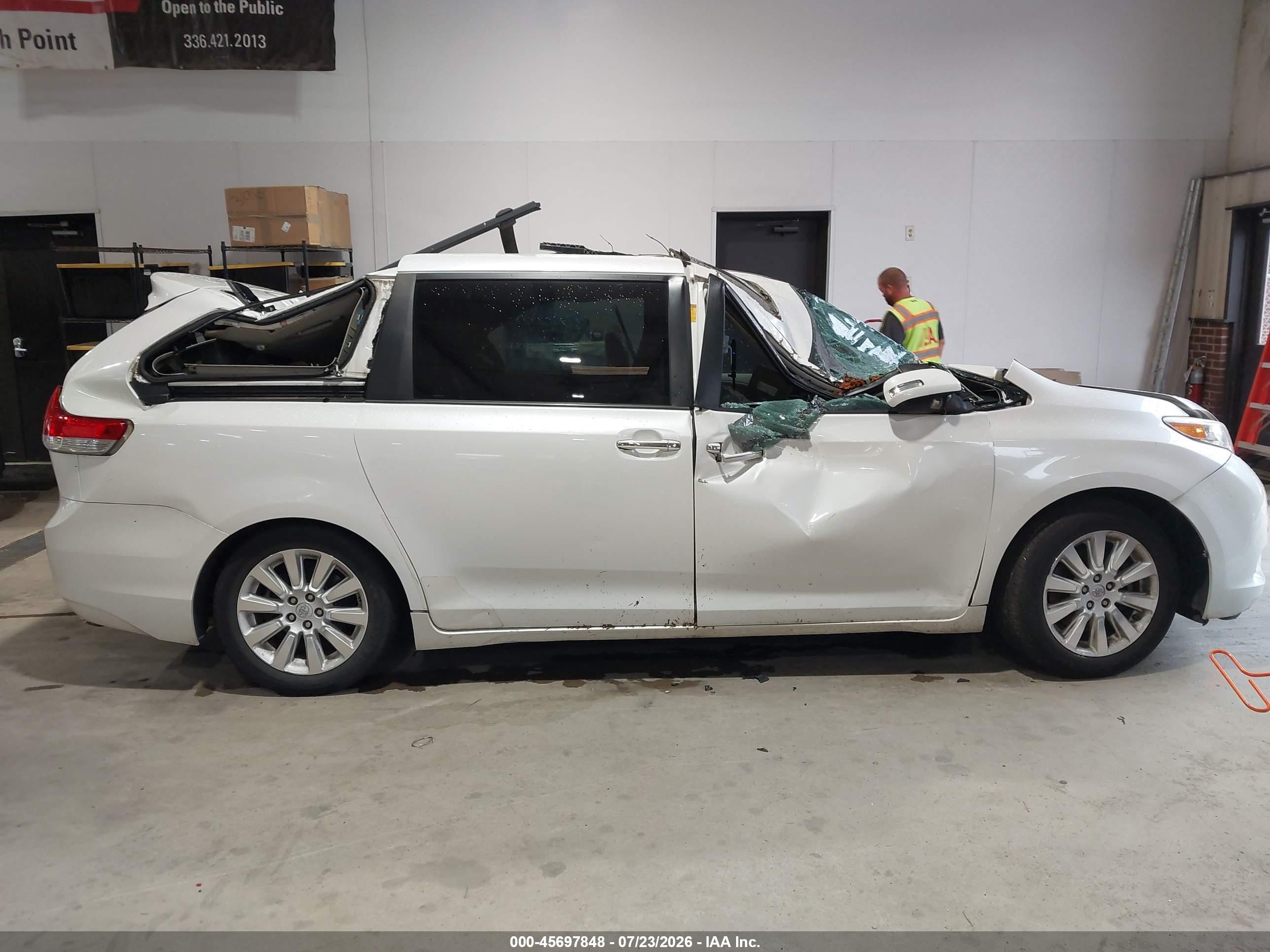 2014 Toyota Sienna Limited V6 7 Passenger Белый vin: 5TDYK3DC9ES473841