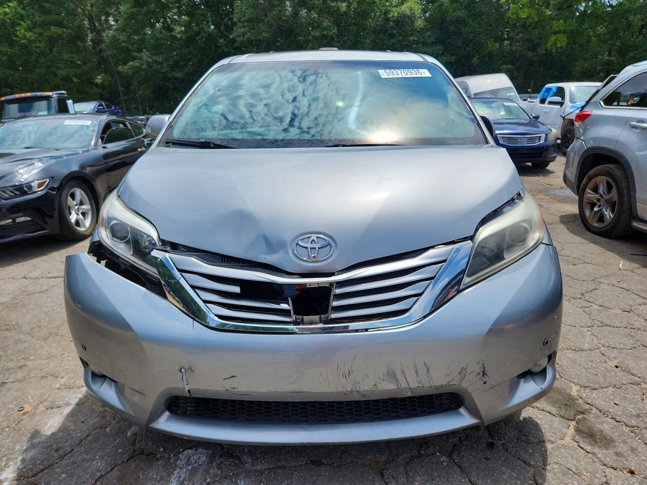 2015 Toyota Sienna Limited Premium 7-passenger Gray vin: 5TDYK3DC9FS596038