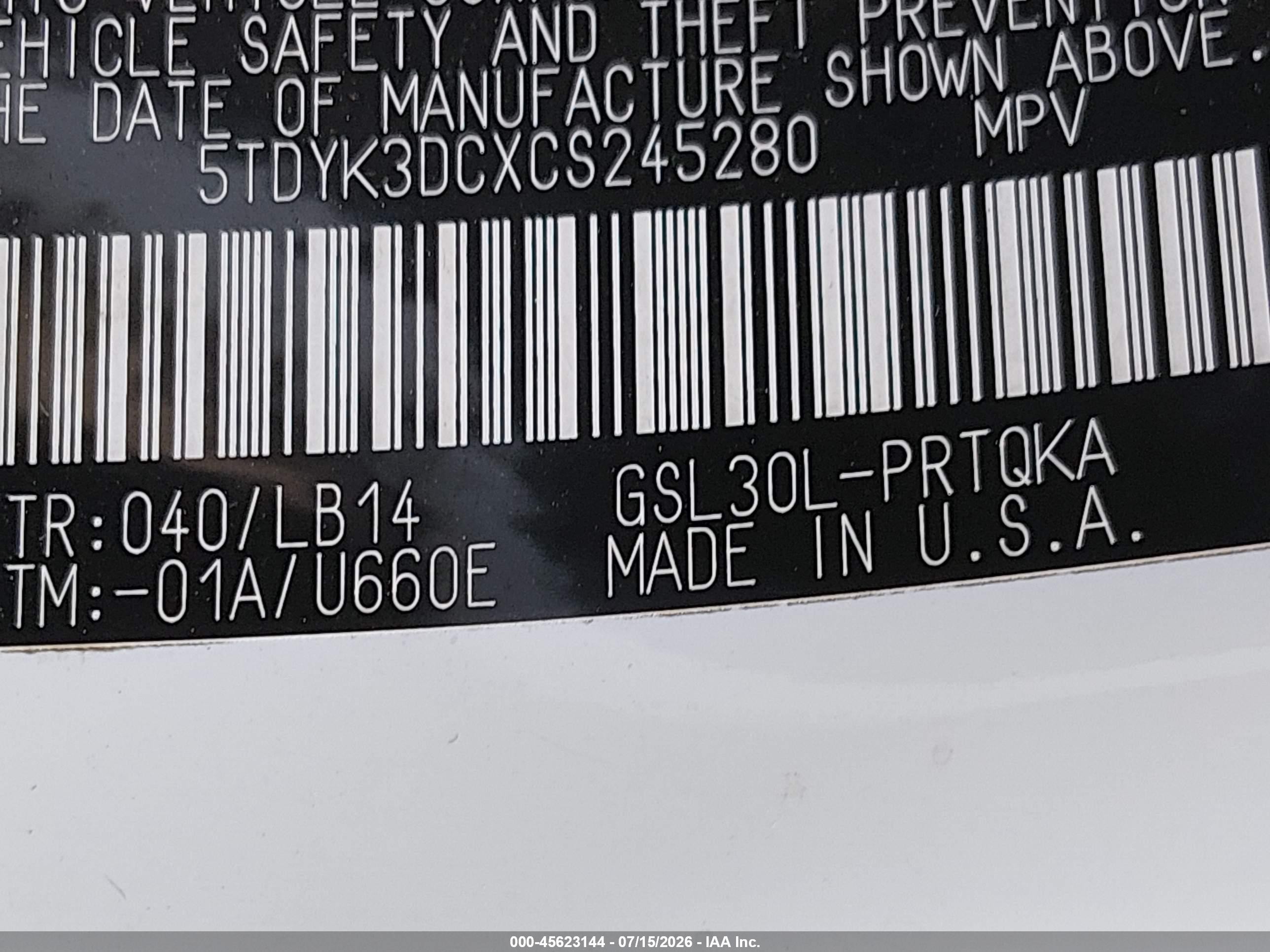 2012 Toyota Sienna Xle V6 8 Passenger White vin: 5TDYK3DCXCS245280