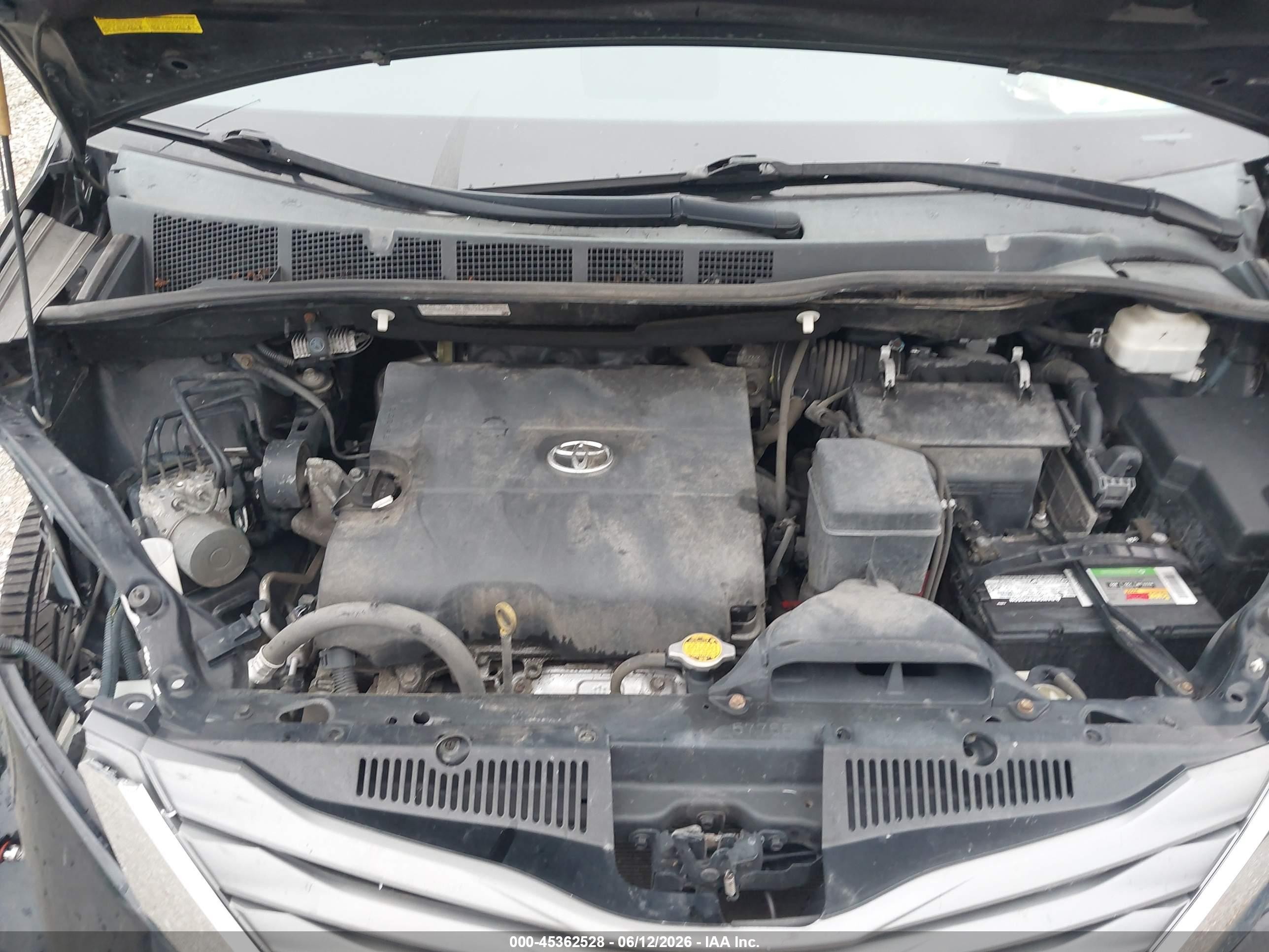 2014 Toyota Sienna Xle V6 8 Passenger Black vin: 5TDYK3DCXES420100