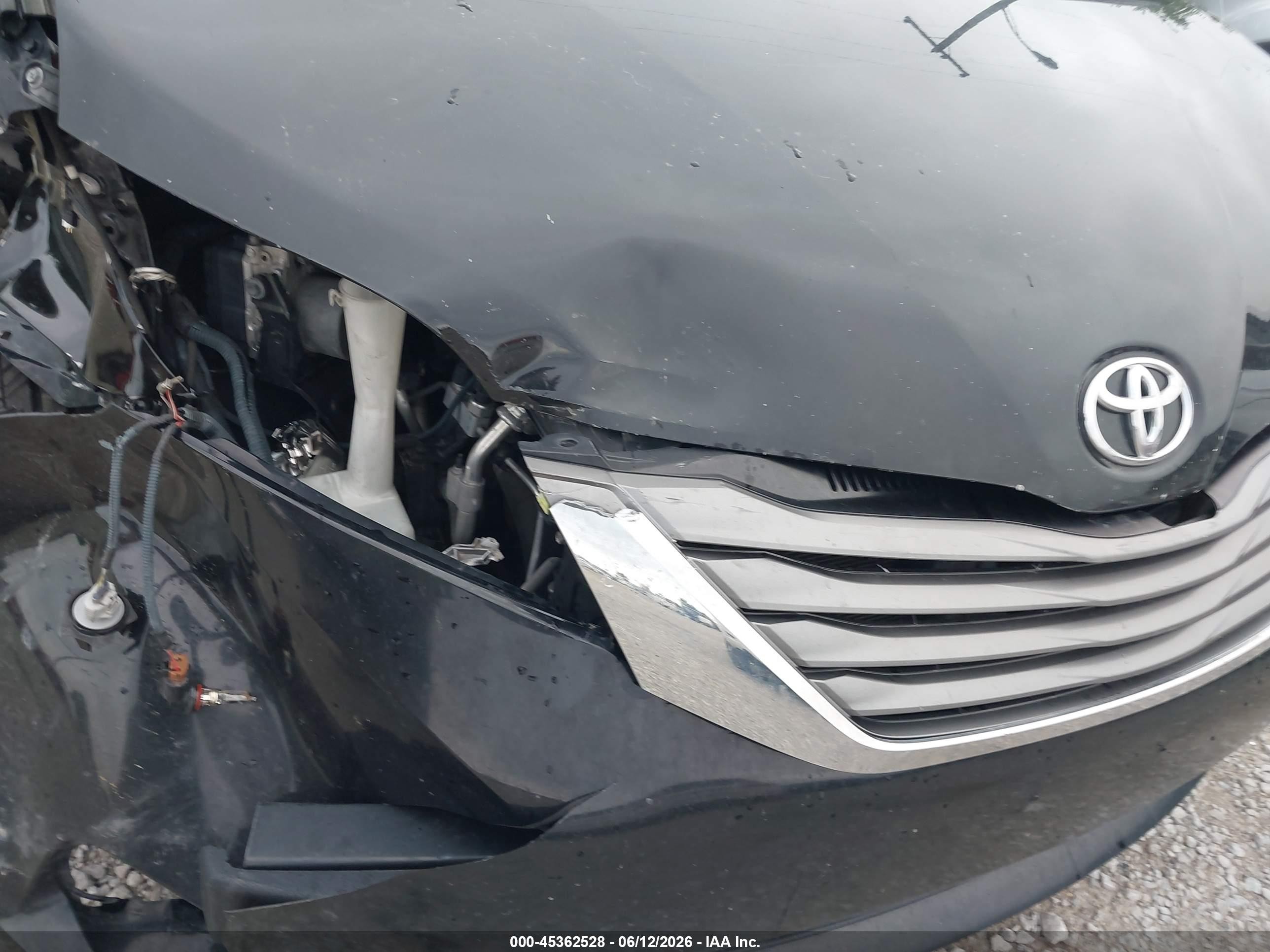 2014 Toyota Sienna Xle V6 8 Passenger Black vin: 5TDYK3DCXES420100