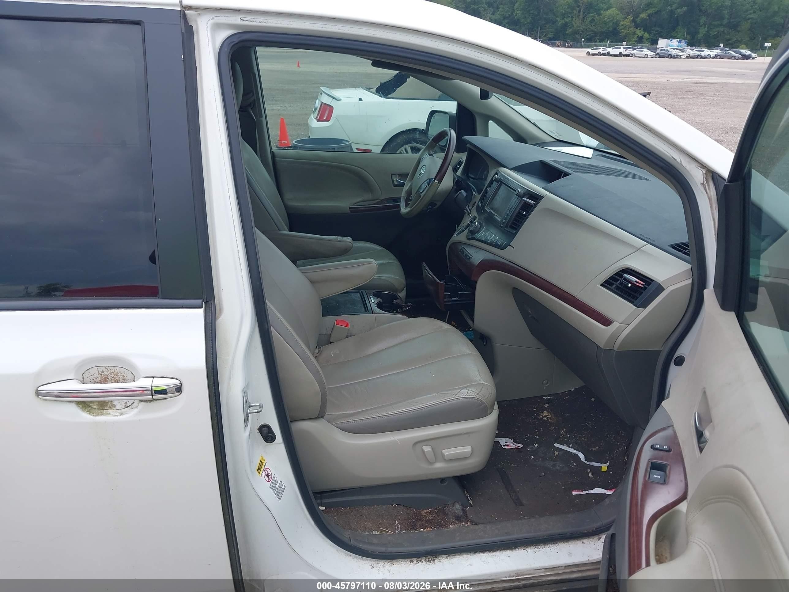 2014 Toyota Sienna Limited V6 7 Passenger Белый vin: 5TDYK3DCXES460743