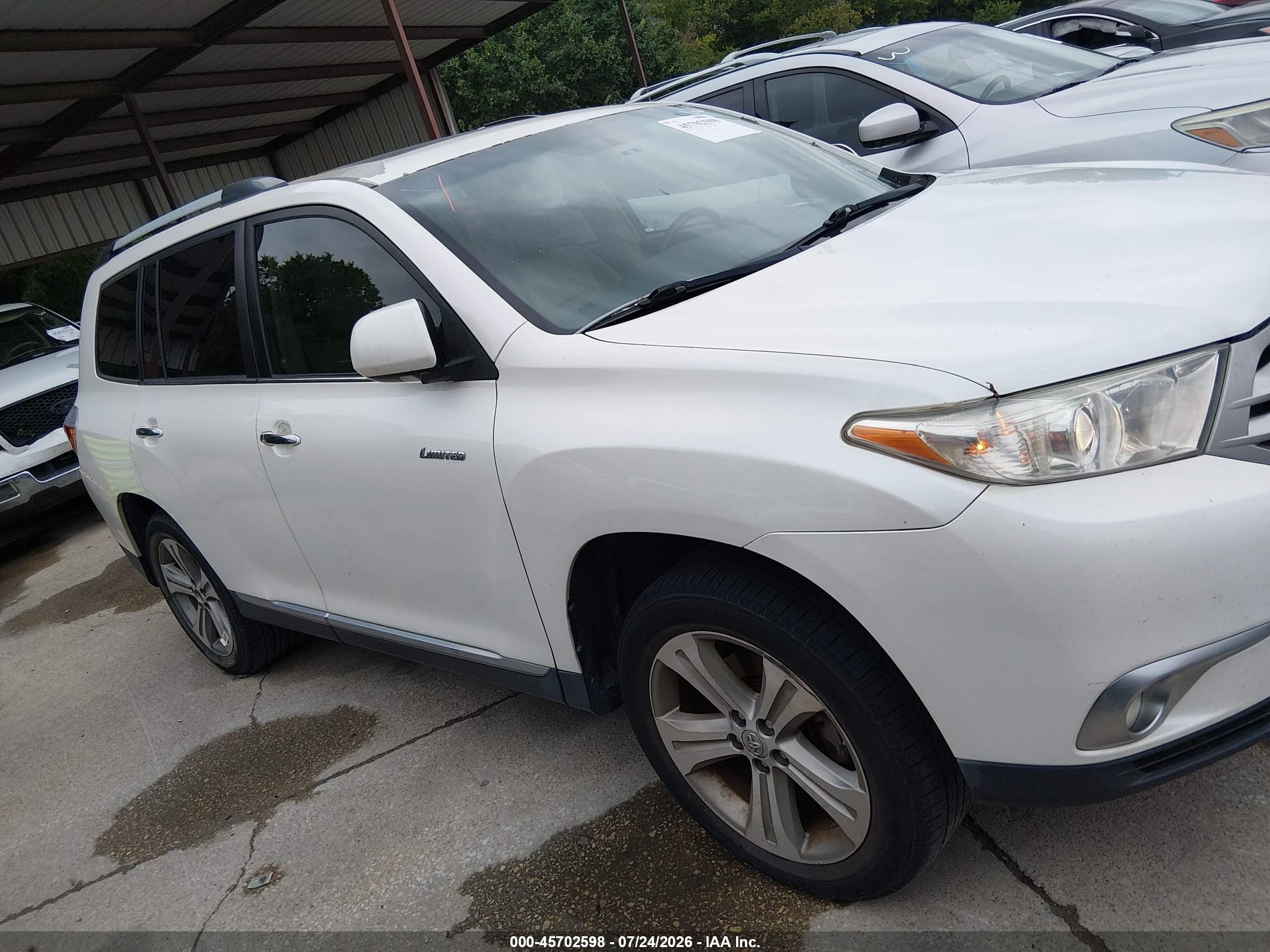 2011 Toyota Highlander Limited V6 White vin: 5TDYK3EH0BS046943