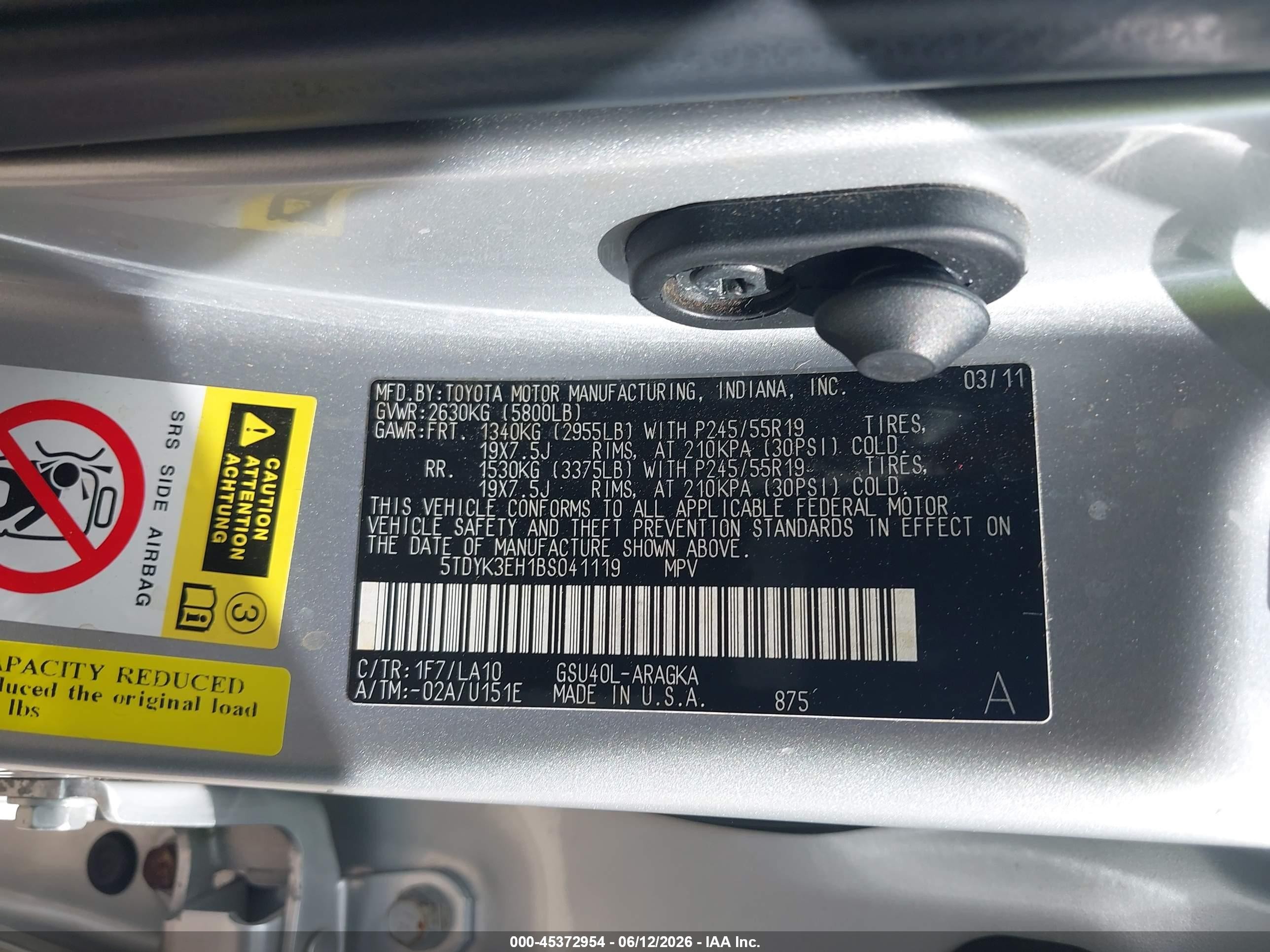 2011 Toyota Highlander Limited V6 Silver vin: 5TDYK3EH1BS041119