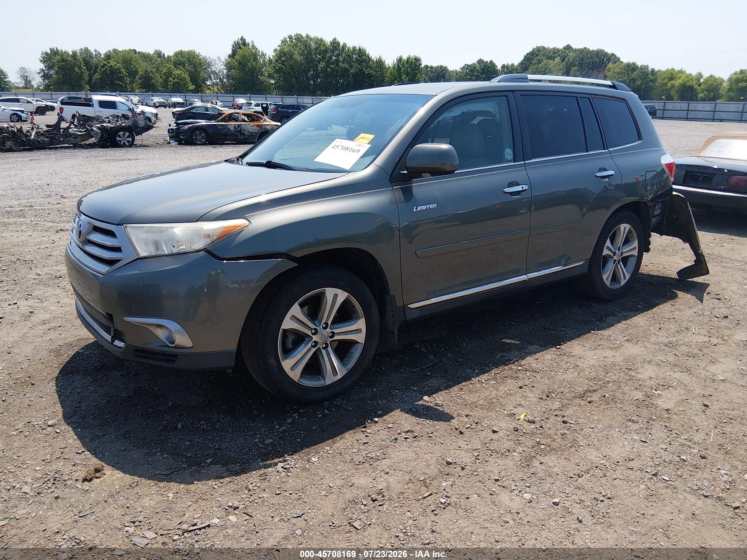 2012 Toyota Highlander Limited V6 Green vin: 5TDYK3EH1CS050940
