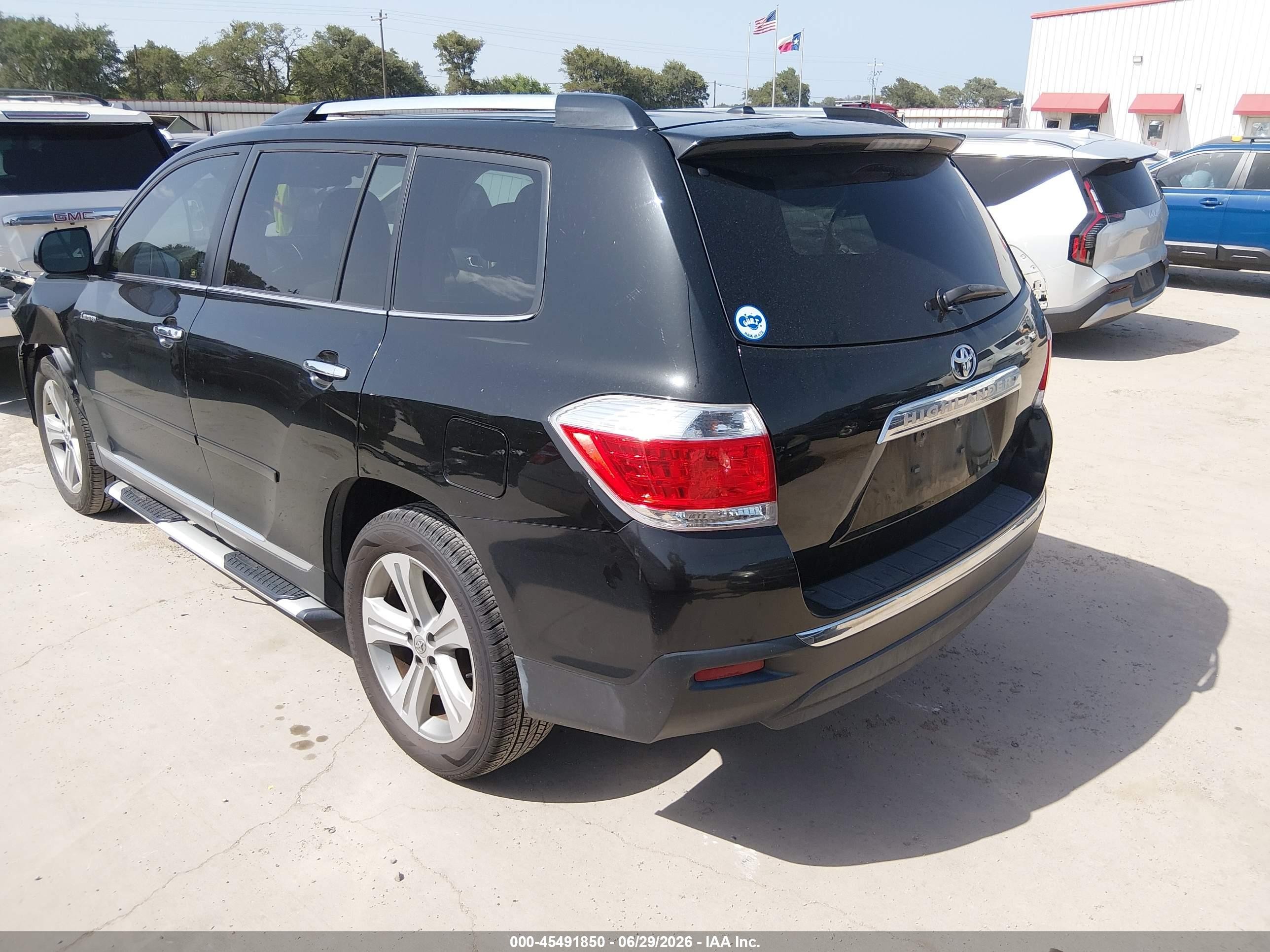 2012 Toyota Highlander Limited V6 Black vin: 5TDYK3EH1CS053675