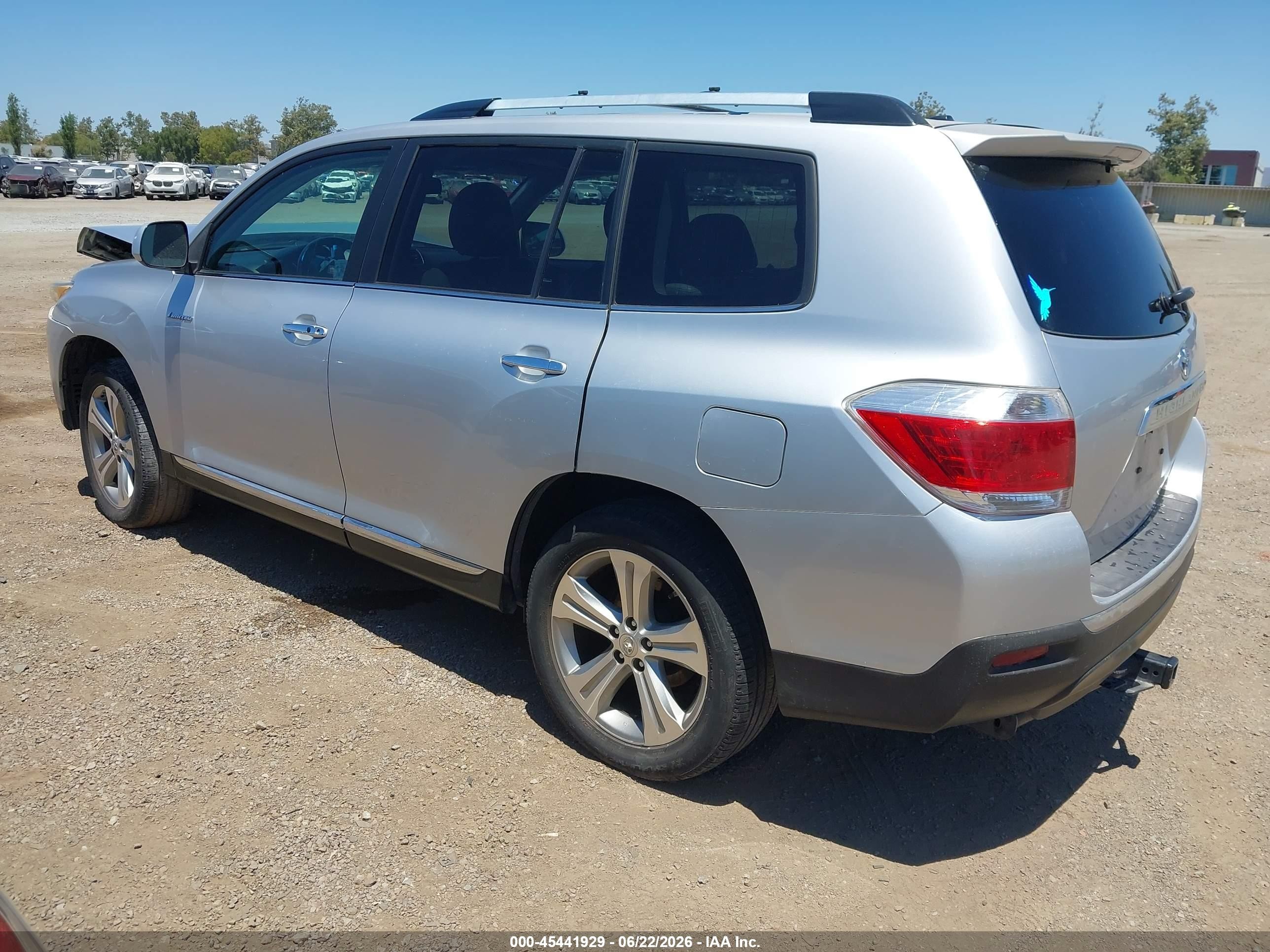 2012 Toyota Highlander Limited V6 Silver vin: 5TDYK3EH1CS063140