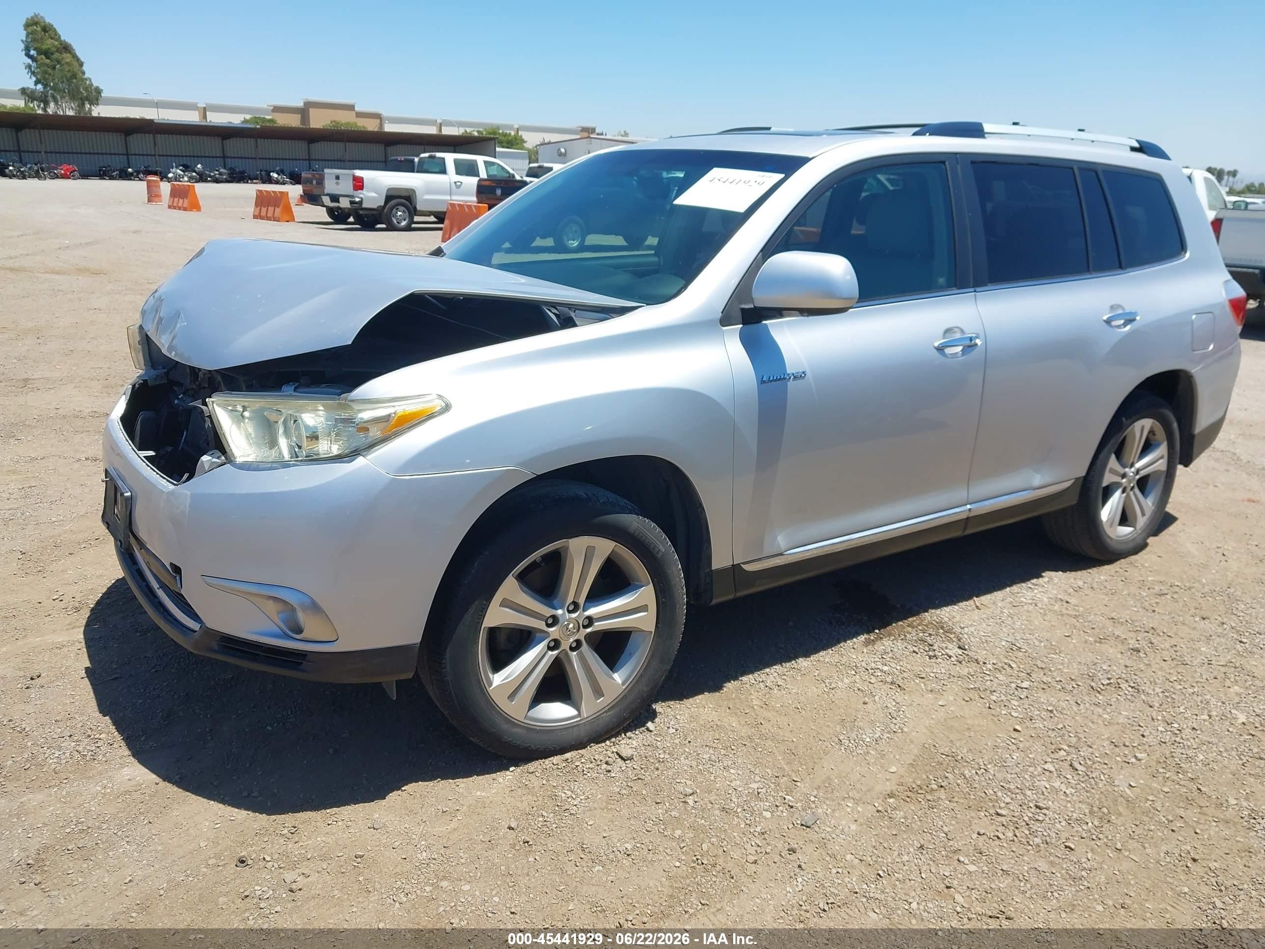 2012 Toyota Highlander Limited V6 Silver vin: 5TDYK3EH1CS063140
