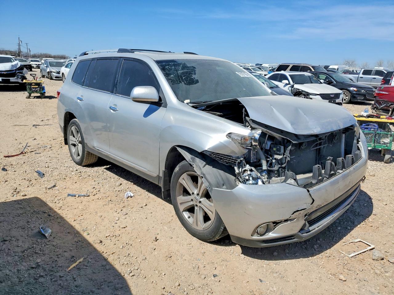 2012 Toyota Highlander Limited Silver vin: 5TDYK3EH1CS085574