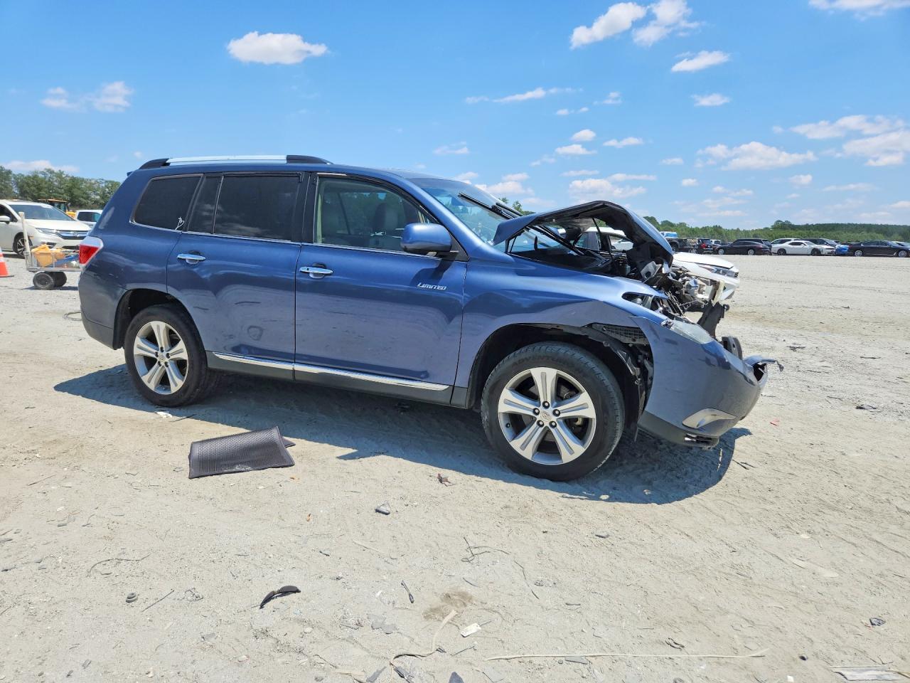 2013 Toyota Highlander Limited Blue vin: 5TDYK3EH1DS109180