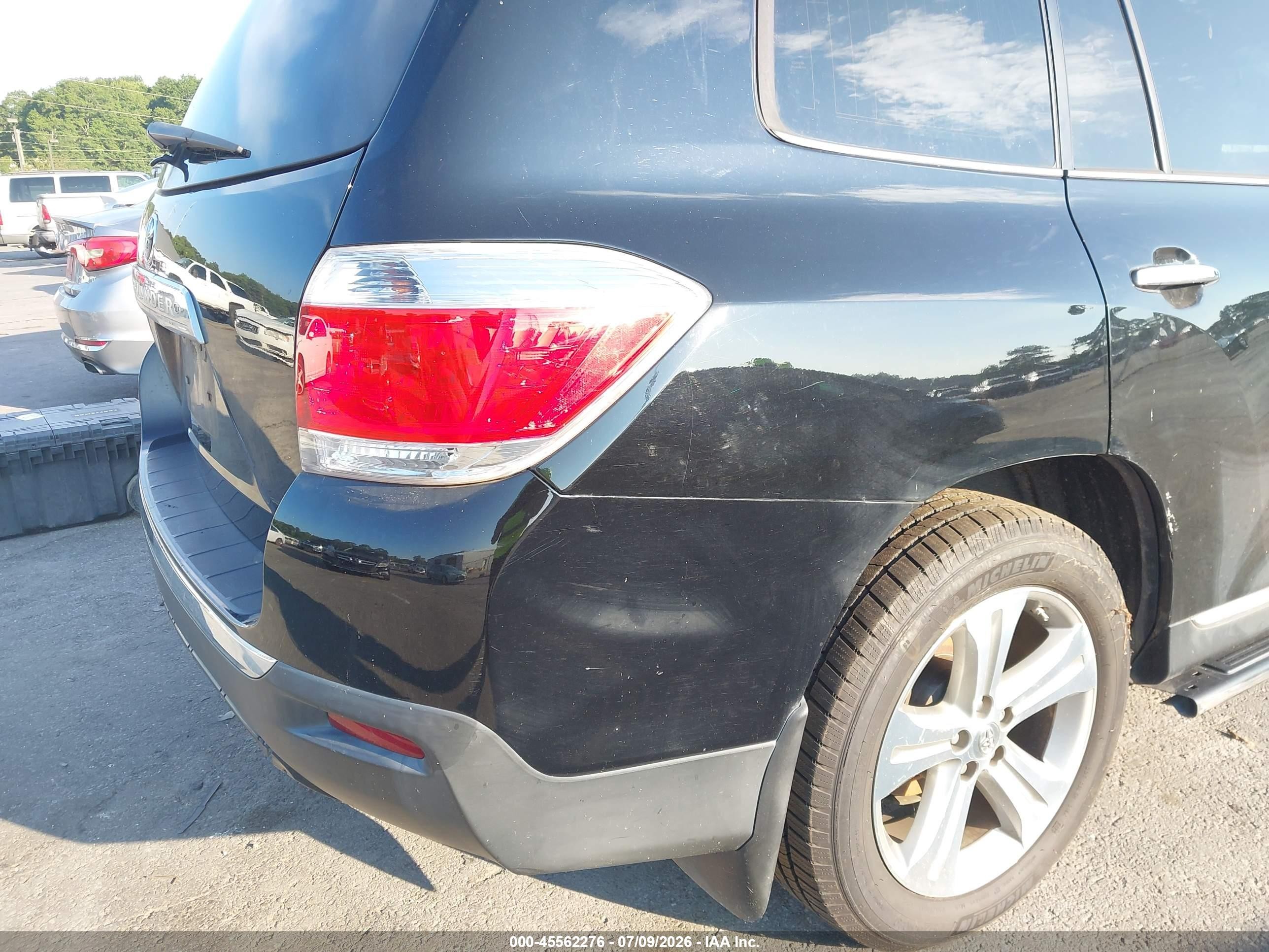 2013 Toyota Highlander Limited V6 Black vin: 5TDYK3EH1DS126223