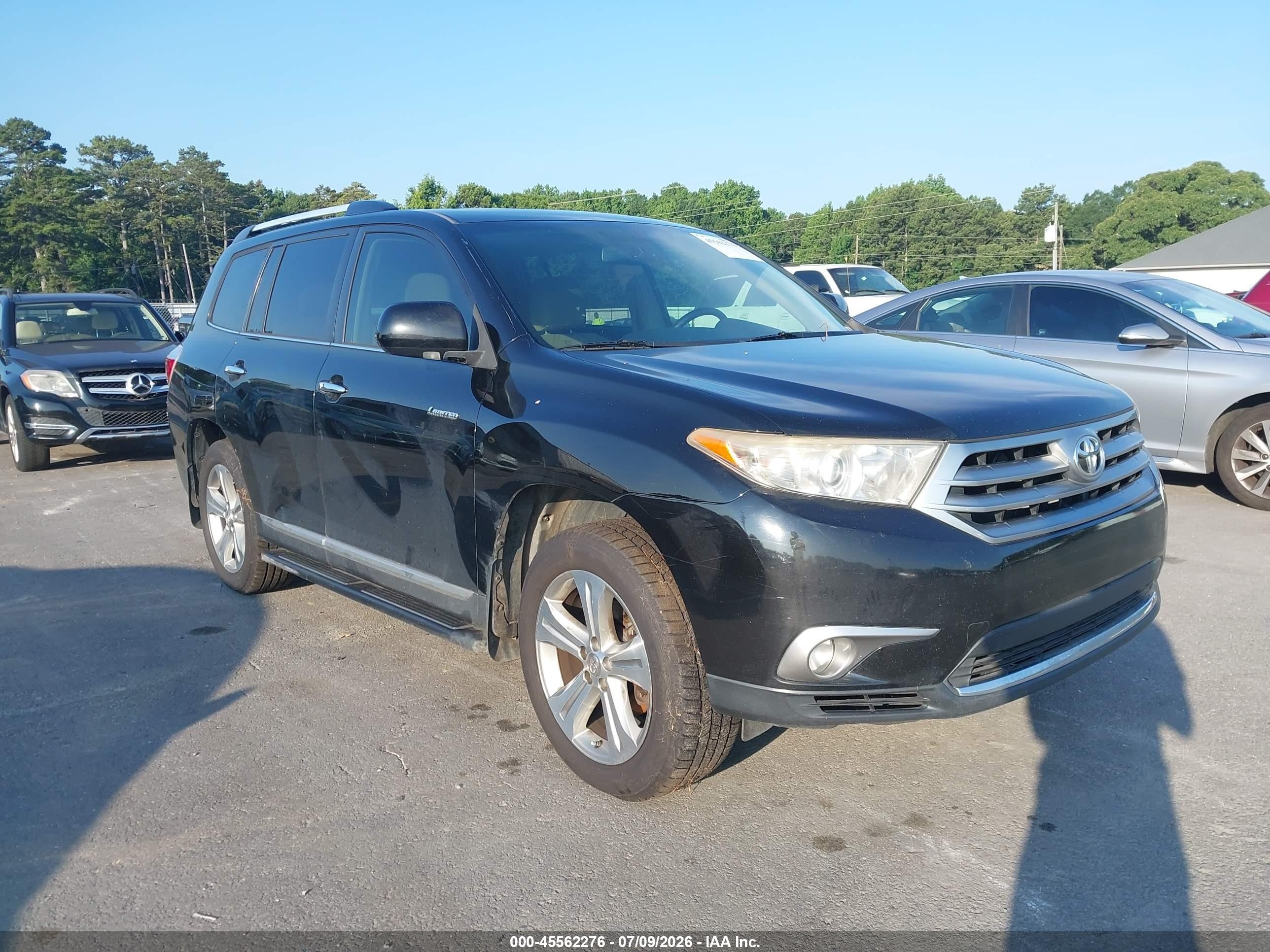 2013 Toyota Highlander Limited V6 Black vin: 5TDYK3EH1DS126223