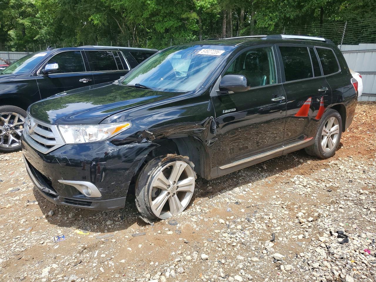 2013 Toyota Highlander Limited Black vin: 5TDYK3EH1DS137335