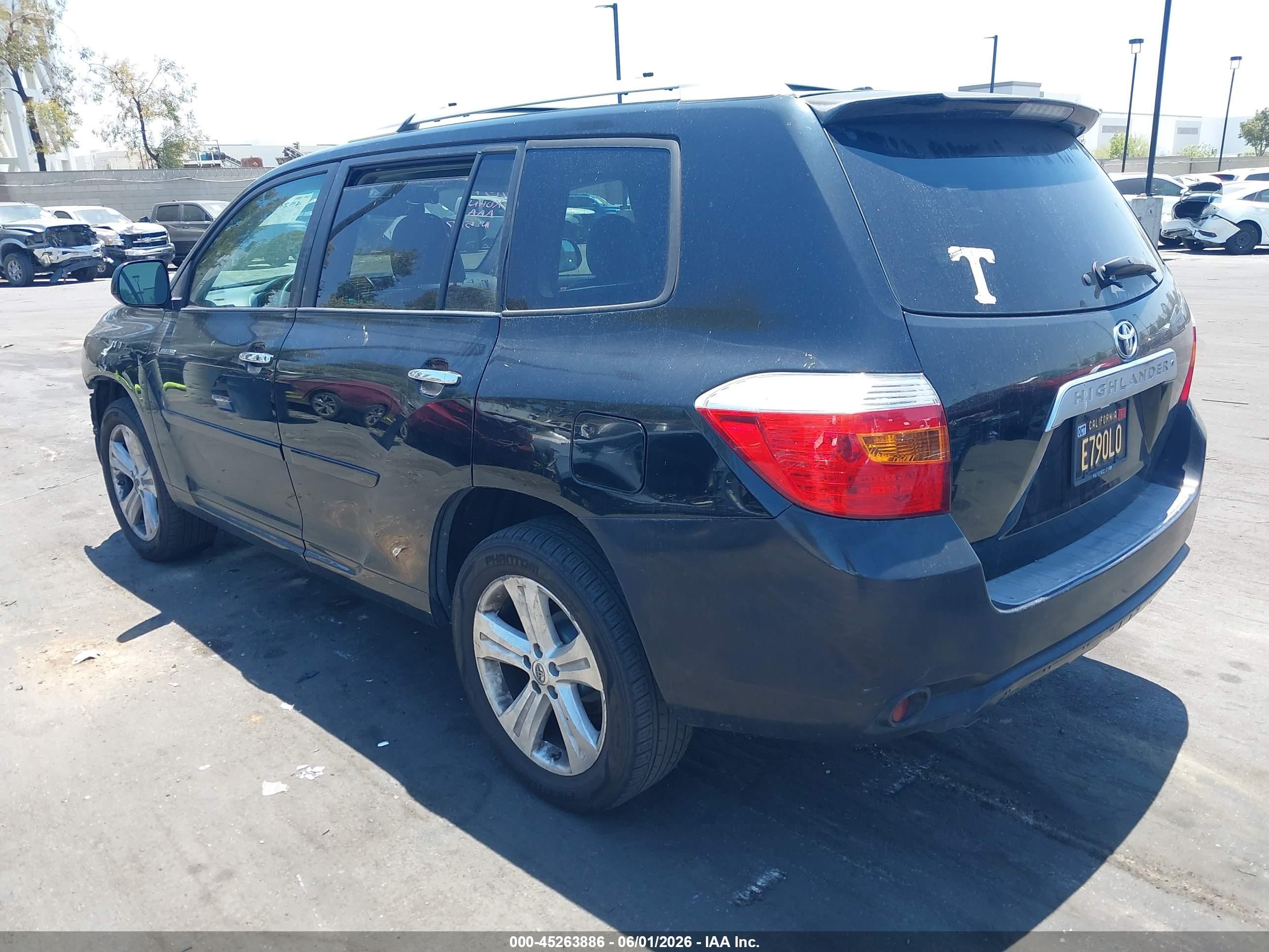 2010 Toyota Highlander Limited V6 Black vin: 5TDYK3EH2AS023419
