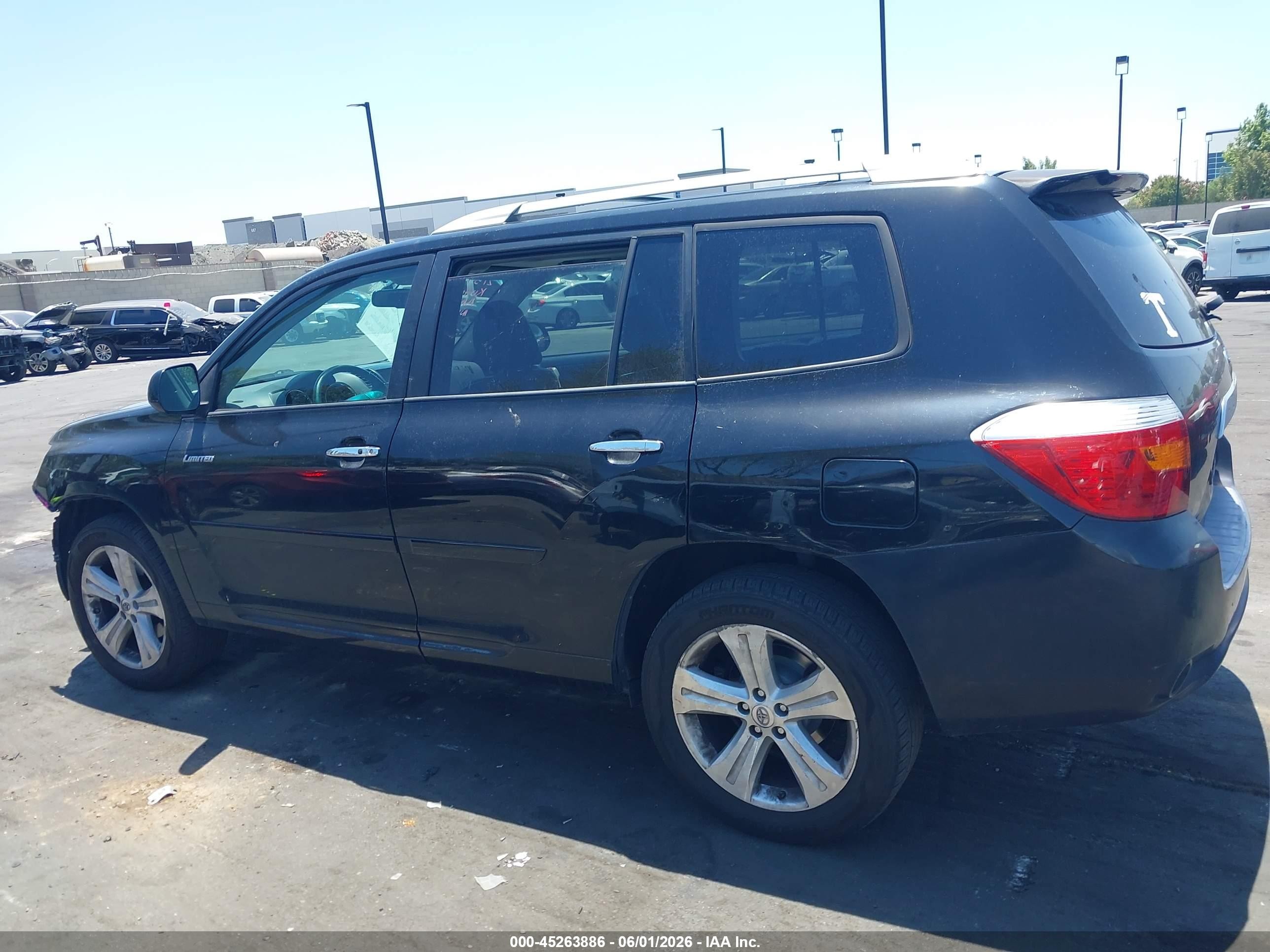 2010 Toyota Highlander Limited V6 Black vin: 5TDYK3EH2AS023419