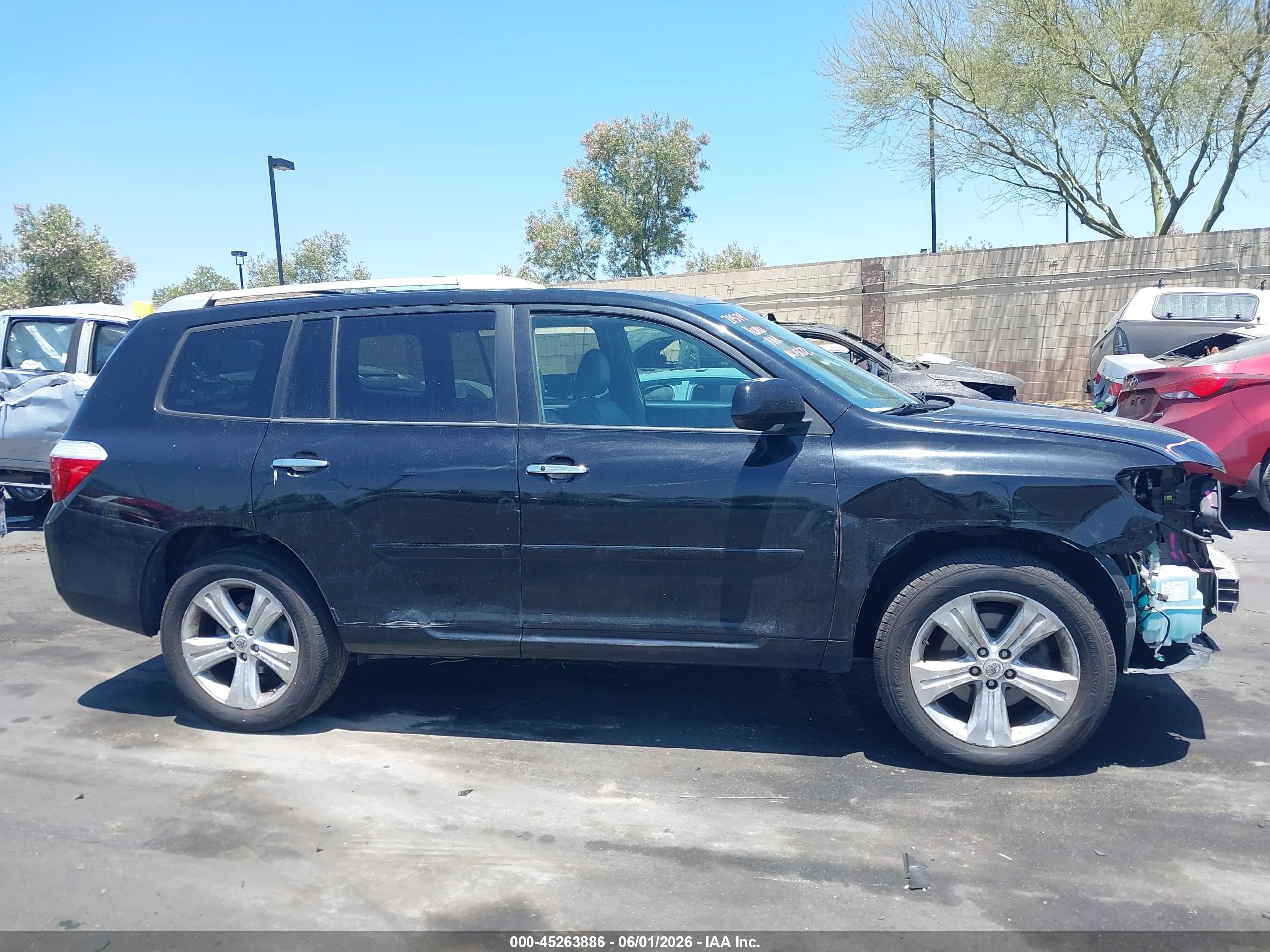 2010 Toyota Highlander Limited V6 Black vin: 5TDYK3EH2AS023419
