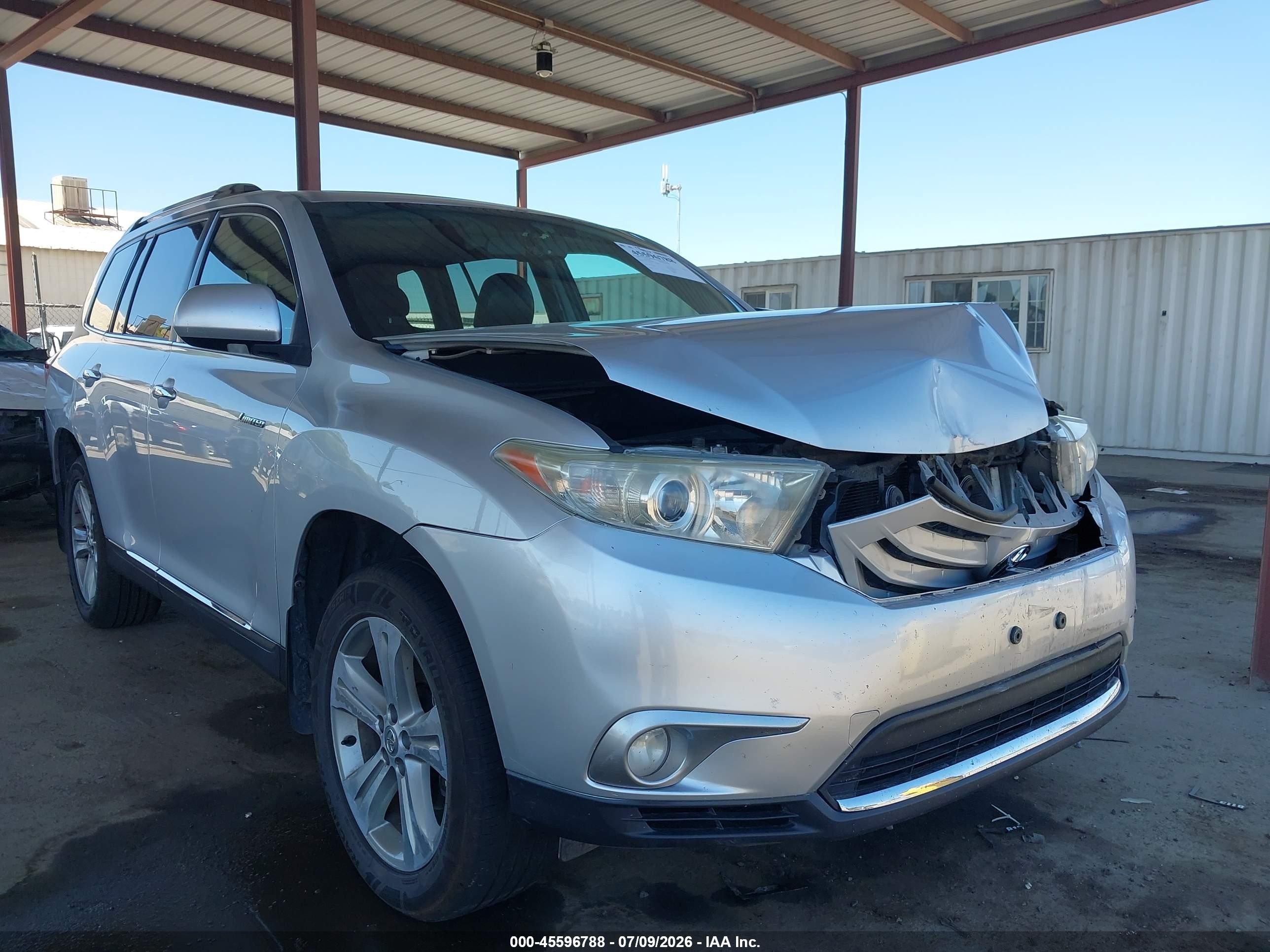 2012 Toyota Highlander Limited V6 Серебряный vin: 5TDYK3EH2CS081694