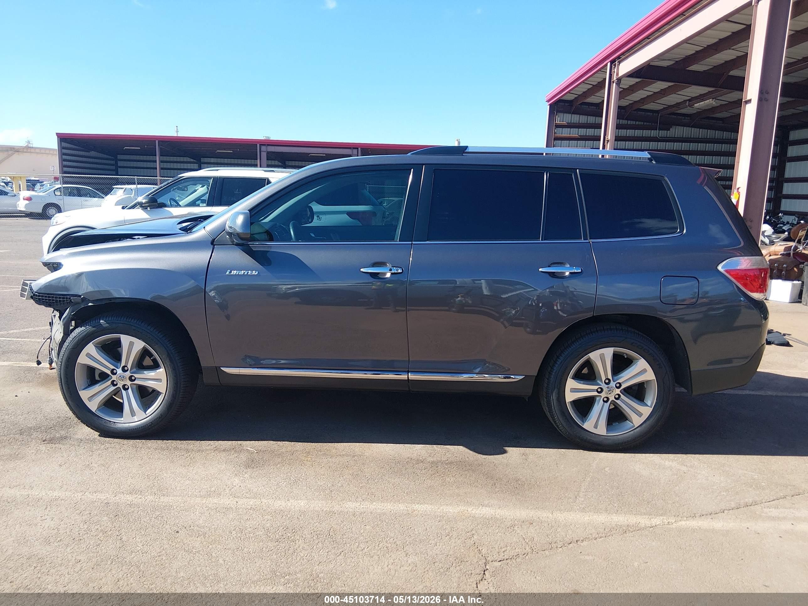 2012 Toyota Highlander Limited V6 Gray vin: 5TDYK3EH2CS085132