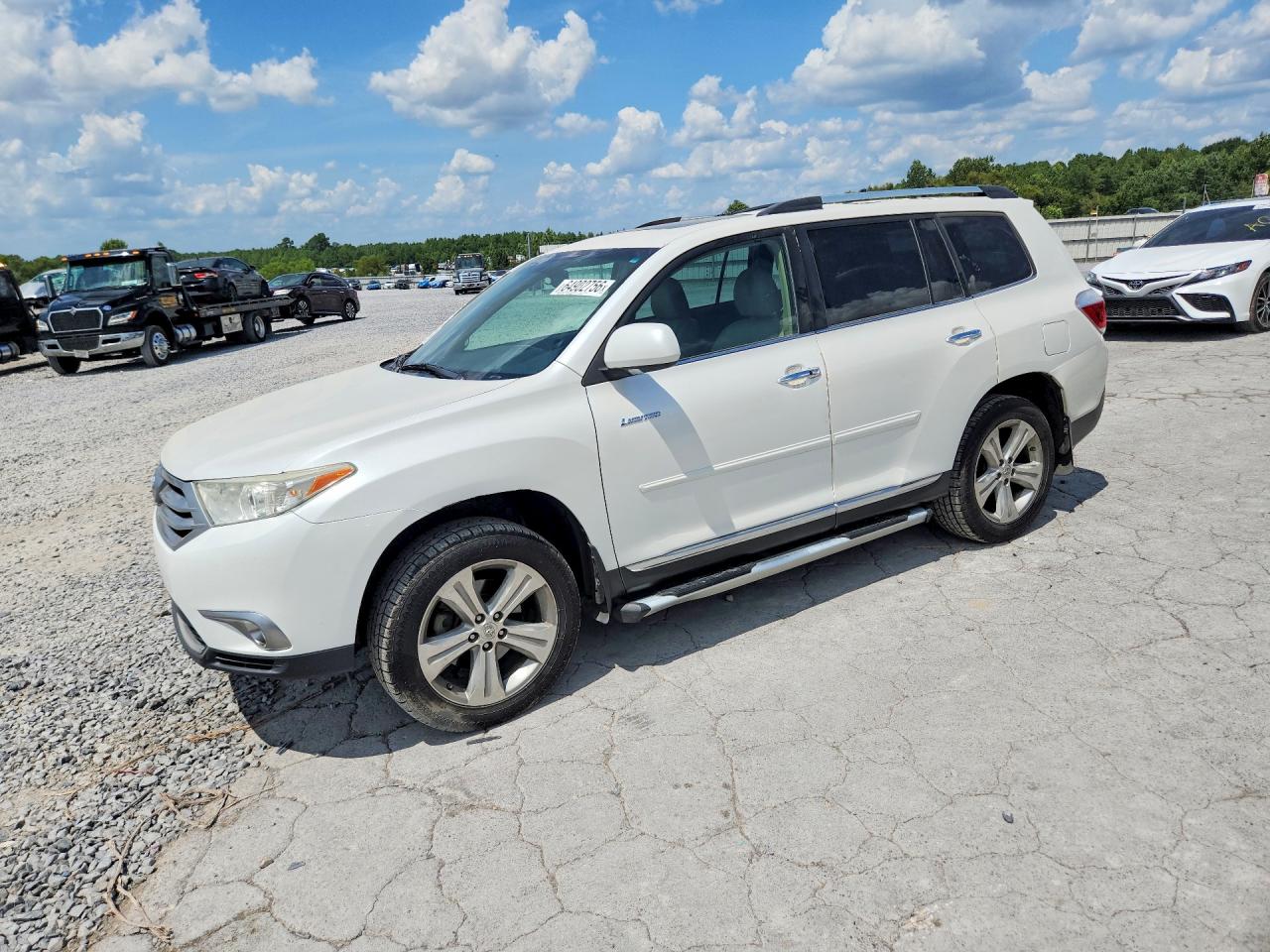 2013 Toyota Highlander Limited White vin: 5TDYK3EH2DS093894