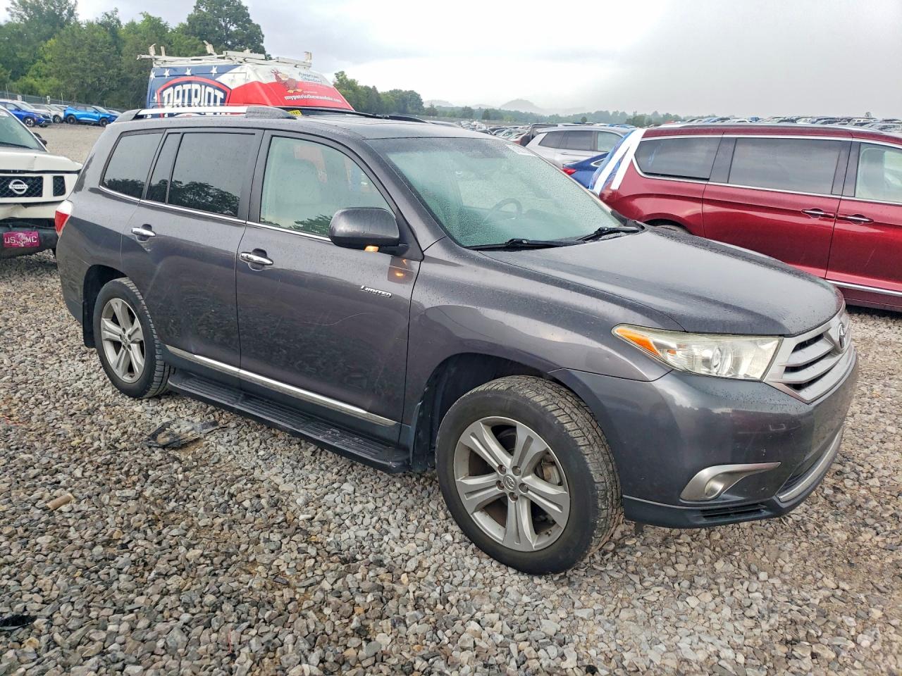 2013 Toyota Highlander Limited Серый vin: 5TDYK3EH2DS097816