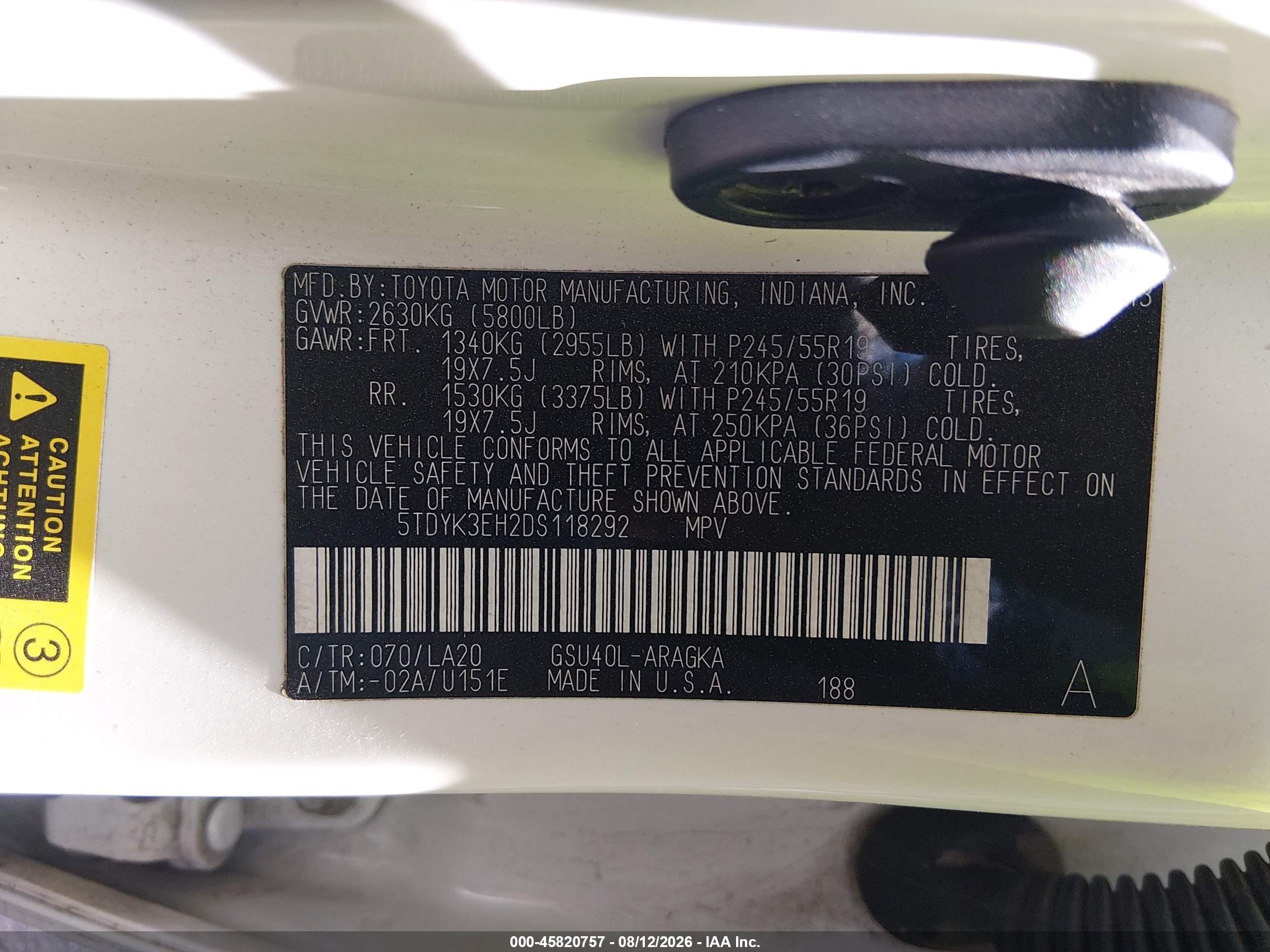 2013 Toyota Highlander Limited V6 Кремовый vin: 5TDYK3EH2DS118292
