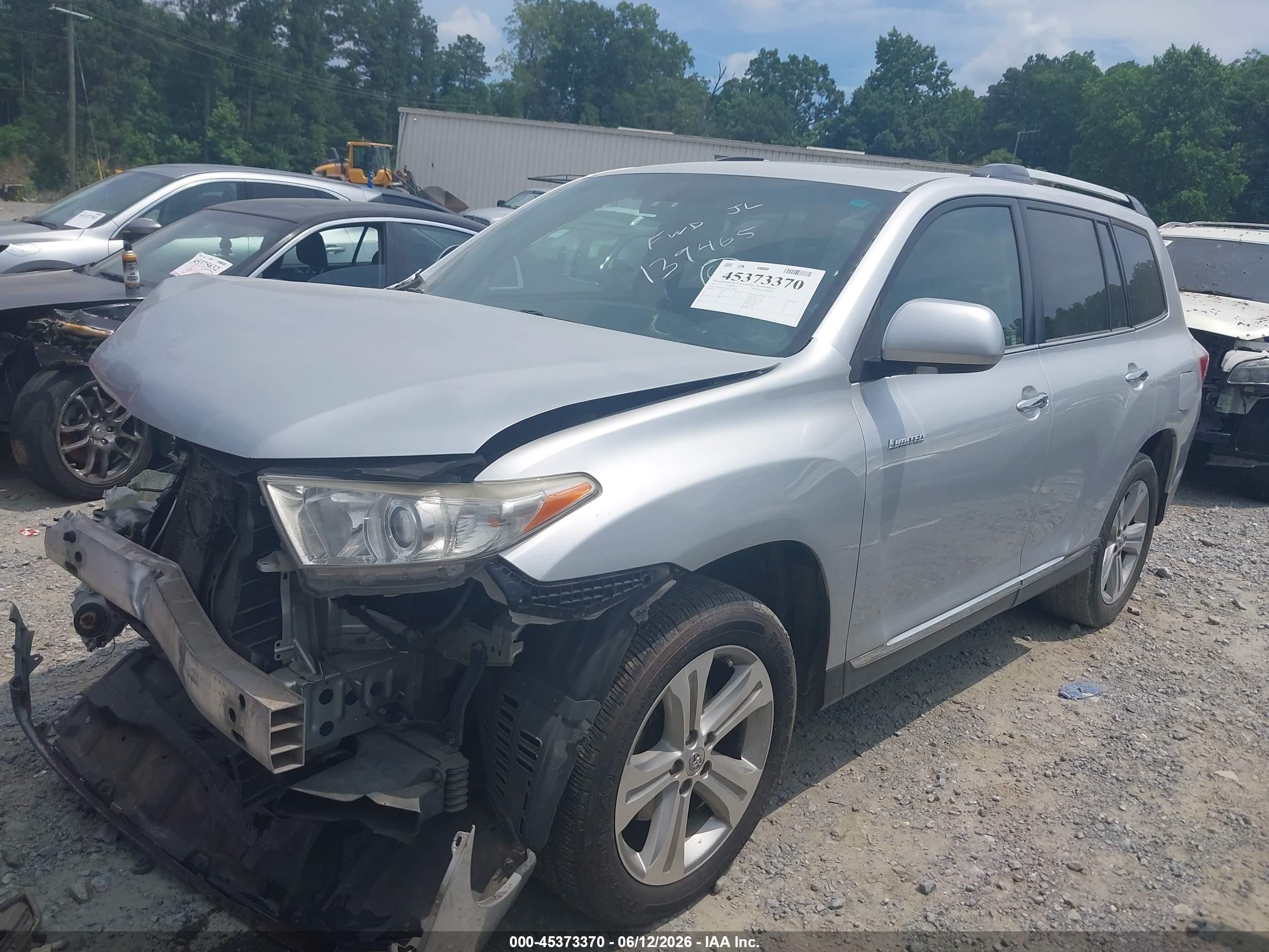 2013 Toyota Highlander Limited V6 Silver vin: 5TDYK3EH2DS139465