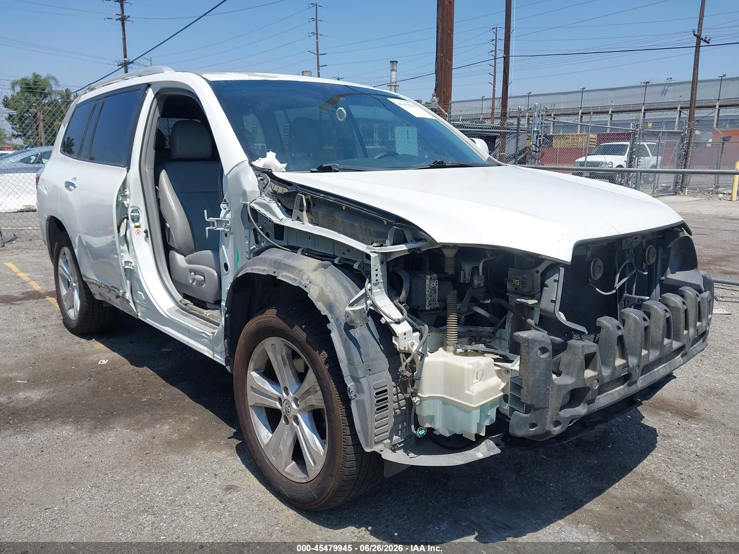 2010 Toyota Highlander Limited V6 White vin: 5TDYK3EH3AS004779