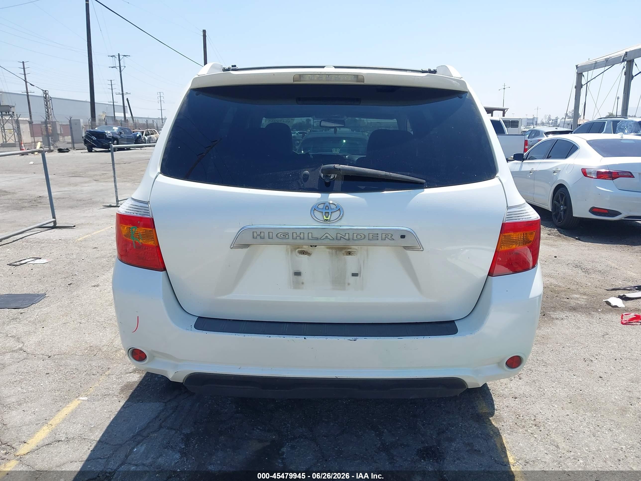 2010 Toyota Highlander Limited V6 White vin: 5TDYK3EH3AS004779