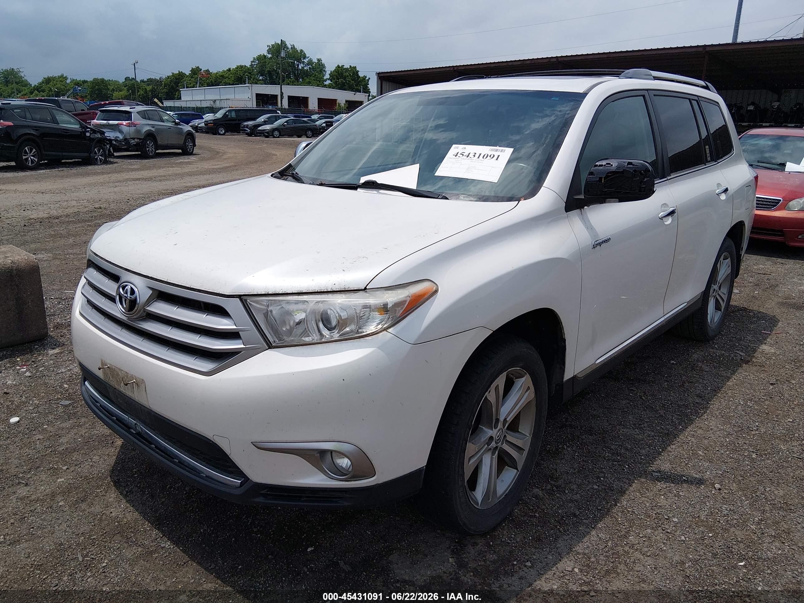 2011 Toyota Highlander Limited V6 White vin: 5TDYK3EH3BS033586