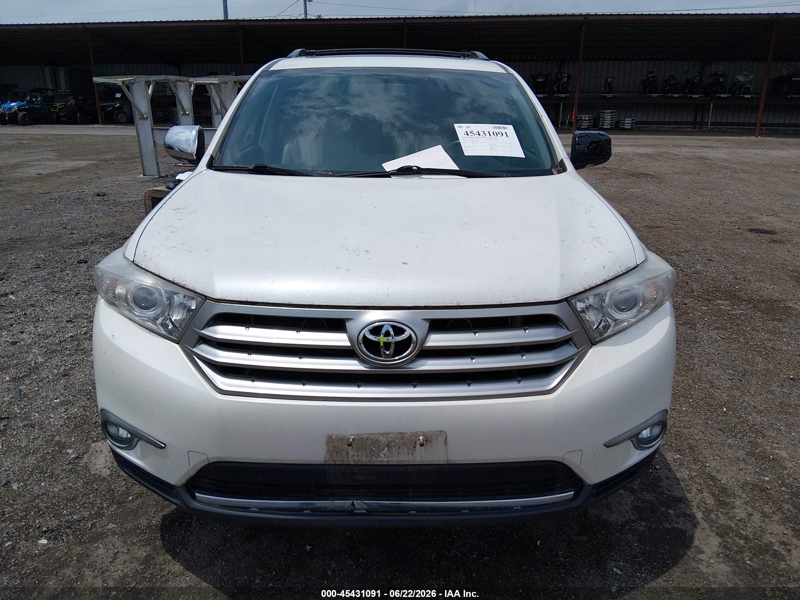 2011 Toyota Highlander Limited V6 White vin: 5TDYK3EH3BS033586