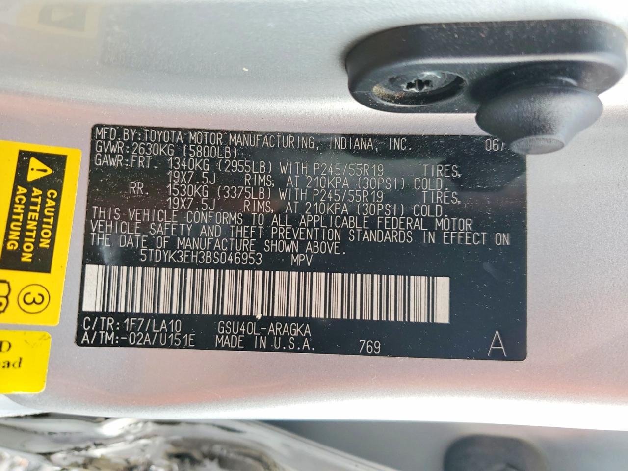 2011 Toyota Highlander Limited Silver vin: 5TDYK3EH3BS046953