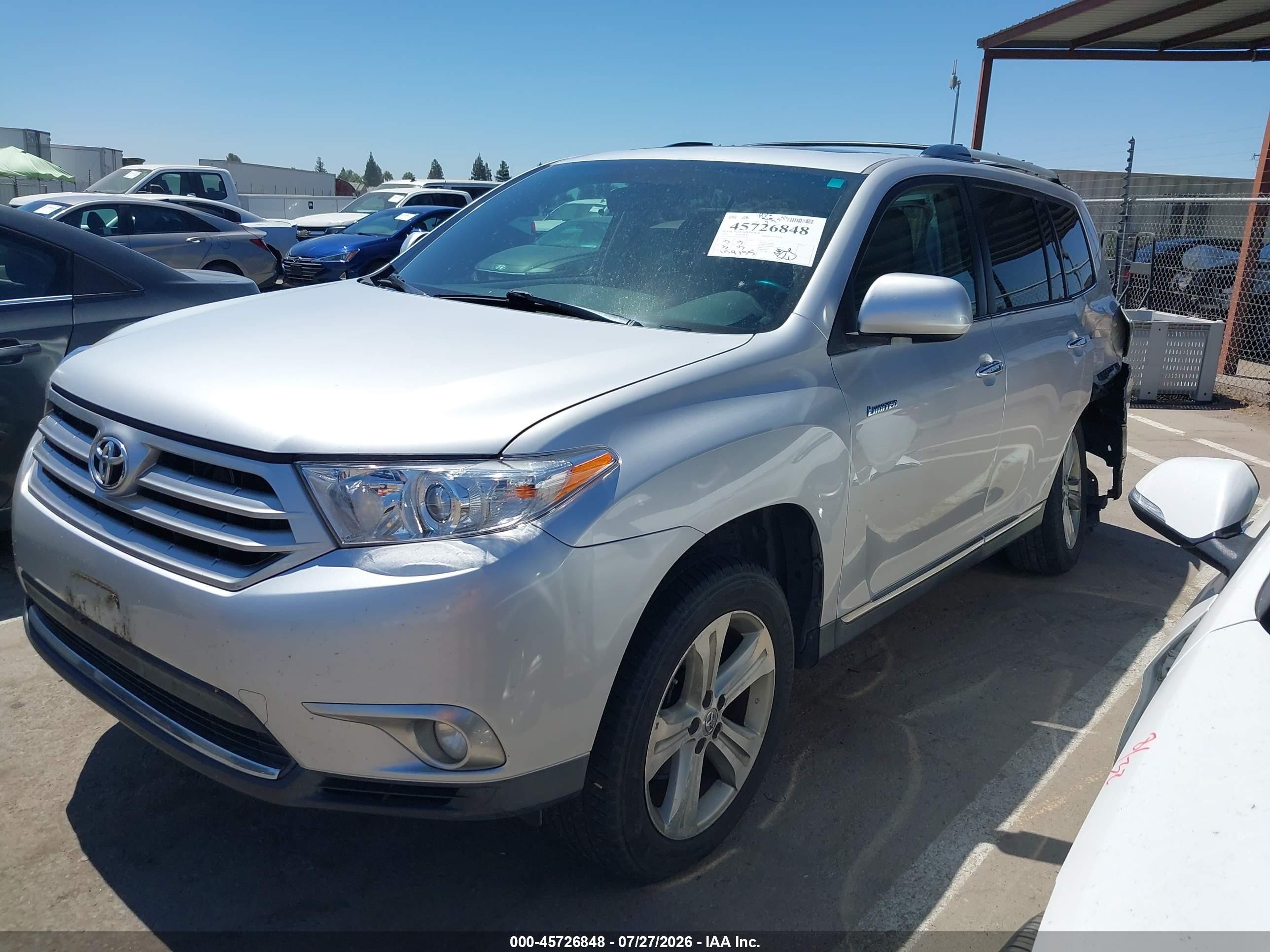 2012 Toyota Highlander Limited V6 Silver vin: 5TDYK3EH3CS077914