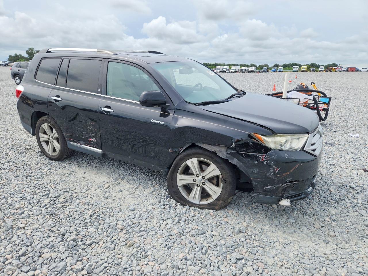 2012 Toyota Highlander Limited Black vin: 5TDYK3EH3CS082823