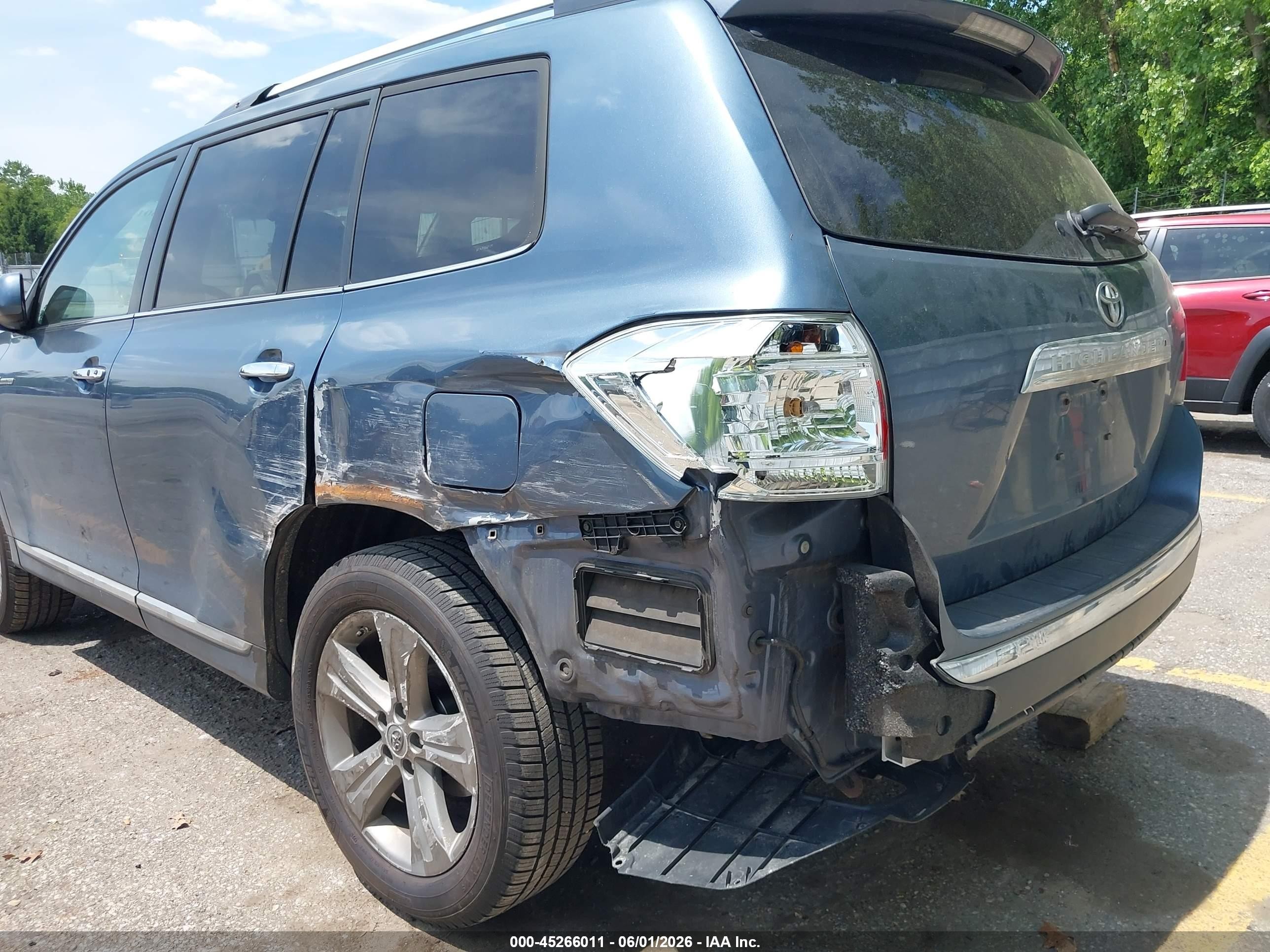 2013 Toyota Highlander Limited V6 Blue vin: 5TDYK3EH3DS097291