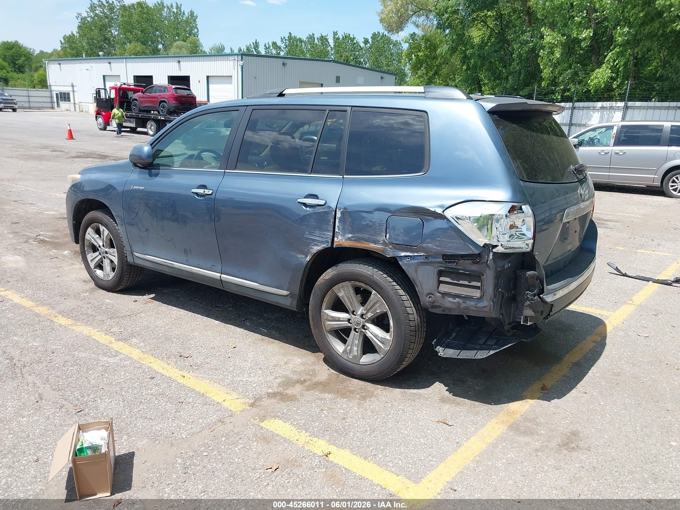 2013 Toyota Highlander Limited V6 Blue vin: 5TDYK3EH3DS097291