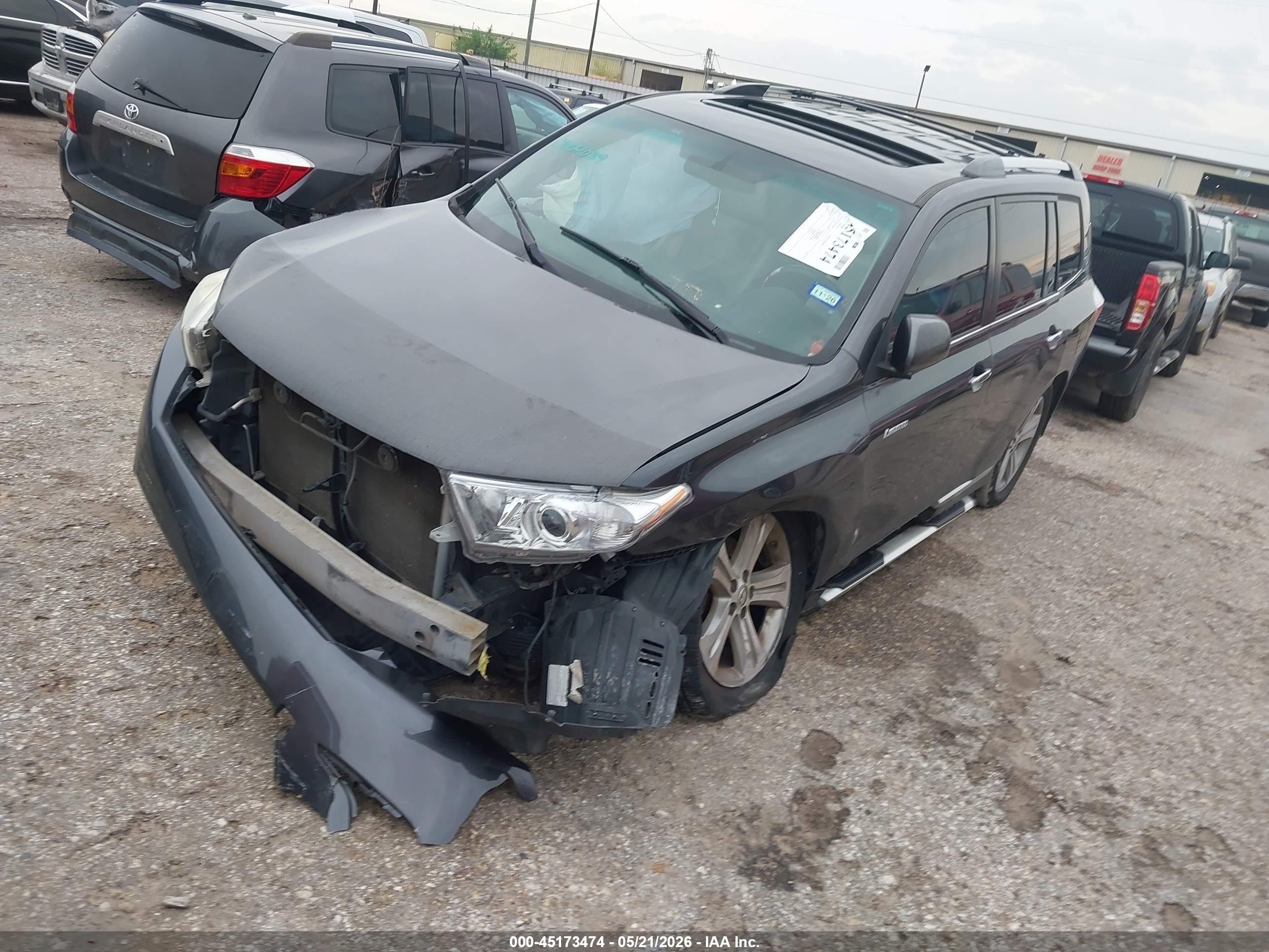 2013 Toyota Highlander Limited V6 Серый vin: 5TDYK3EH3DS102196