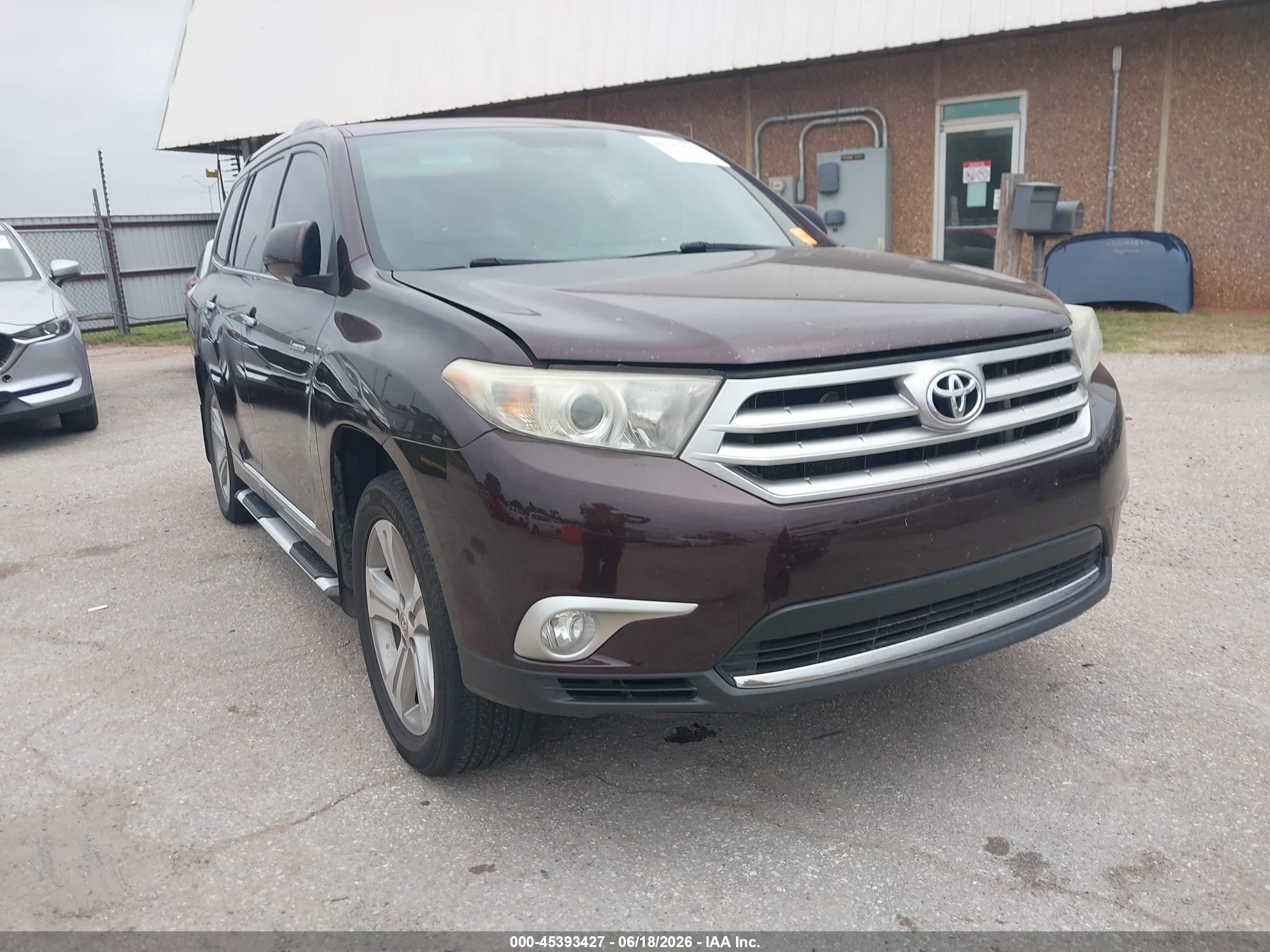 2012 Toyota Highlander Limited V6 Maroon vin: 5TDYK3EH4CS066002