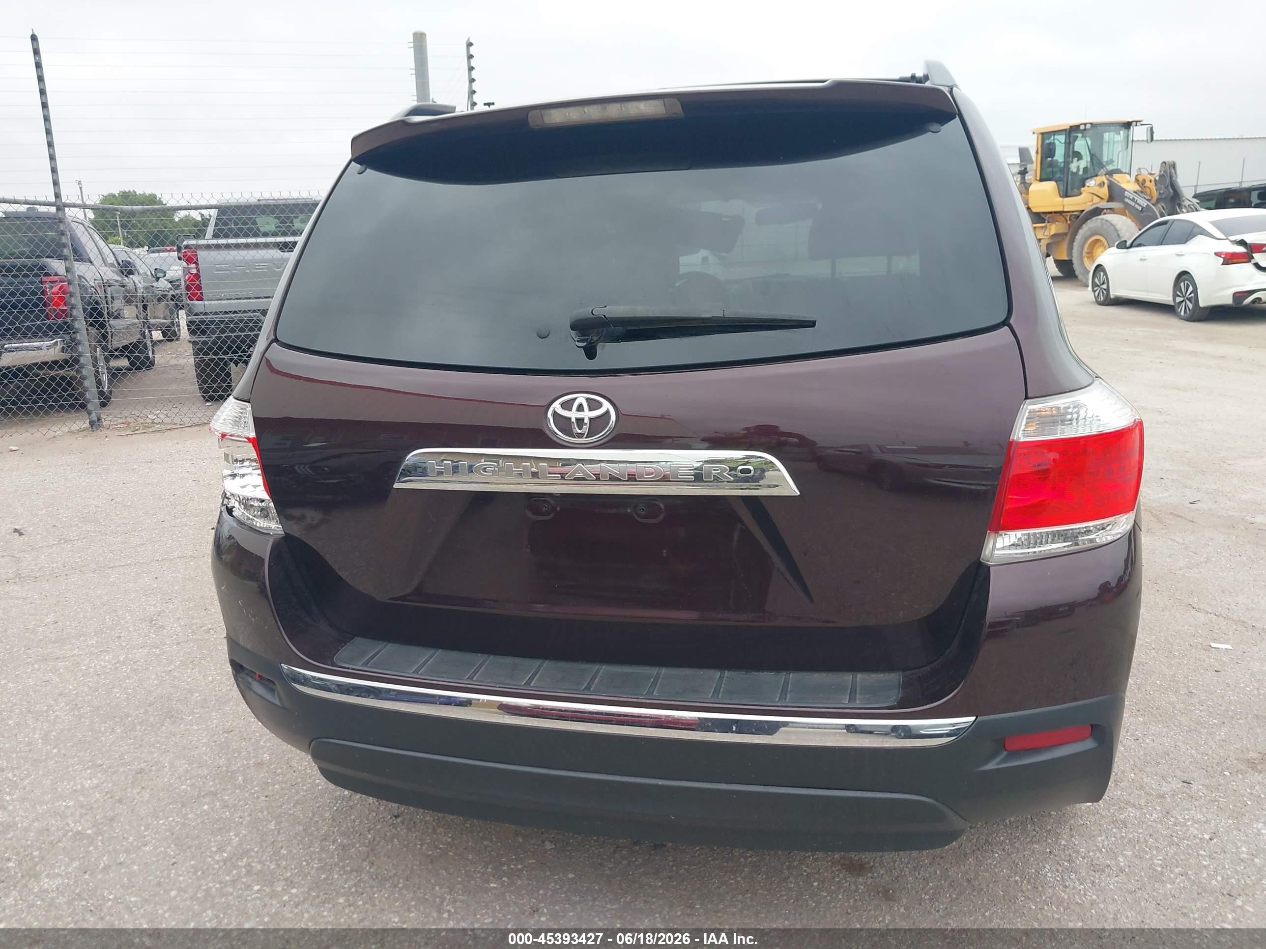 2012 Toyota Highlander Limited V6 Темно-бордовый vin: 5TDYK3EH4CS066002