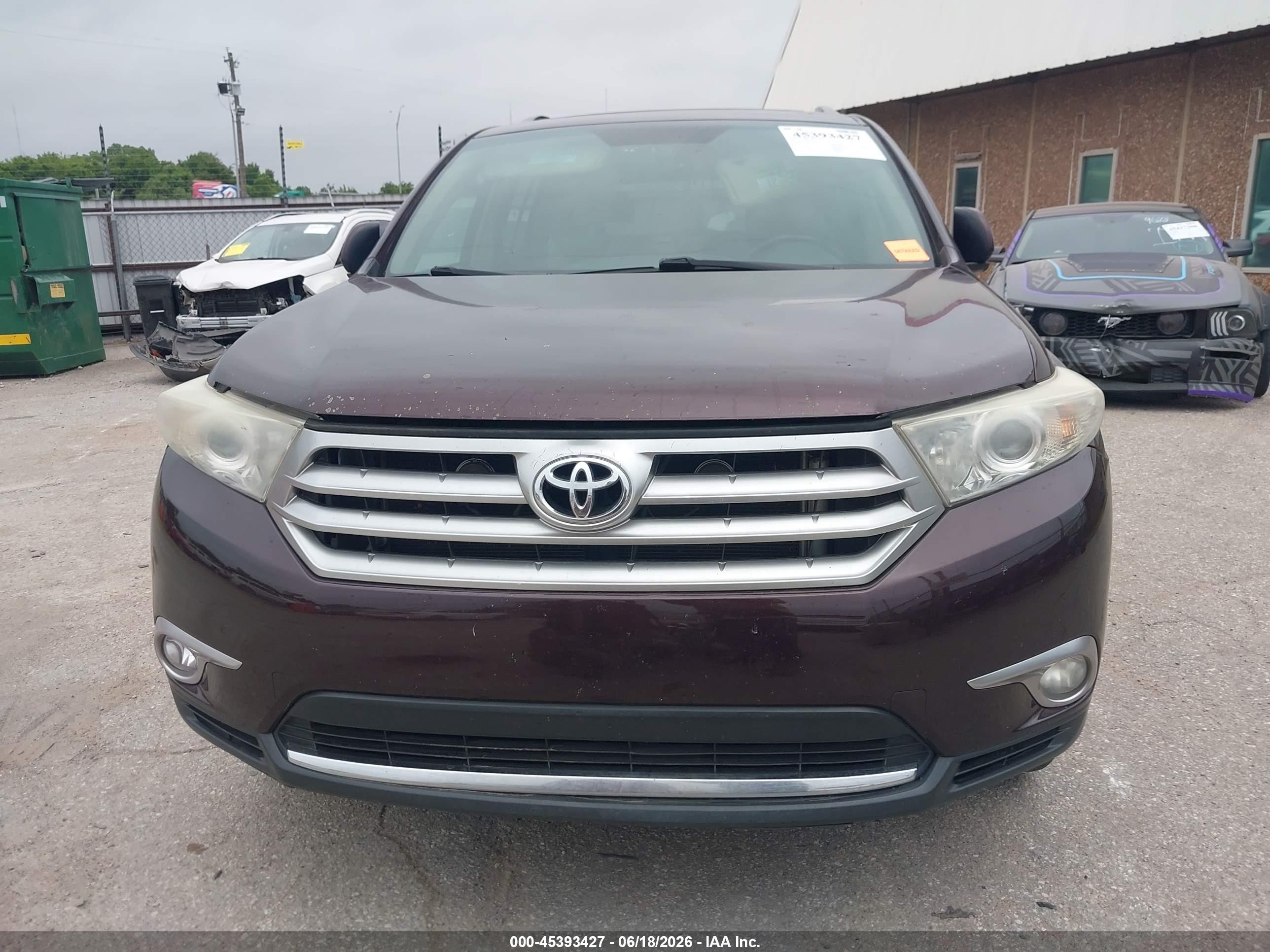 2012 Toyota Highlander Limited V6 Темно-бордовый vin: 5TDYK3EH4CS066002