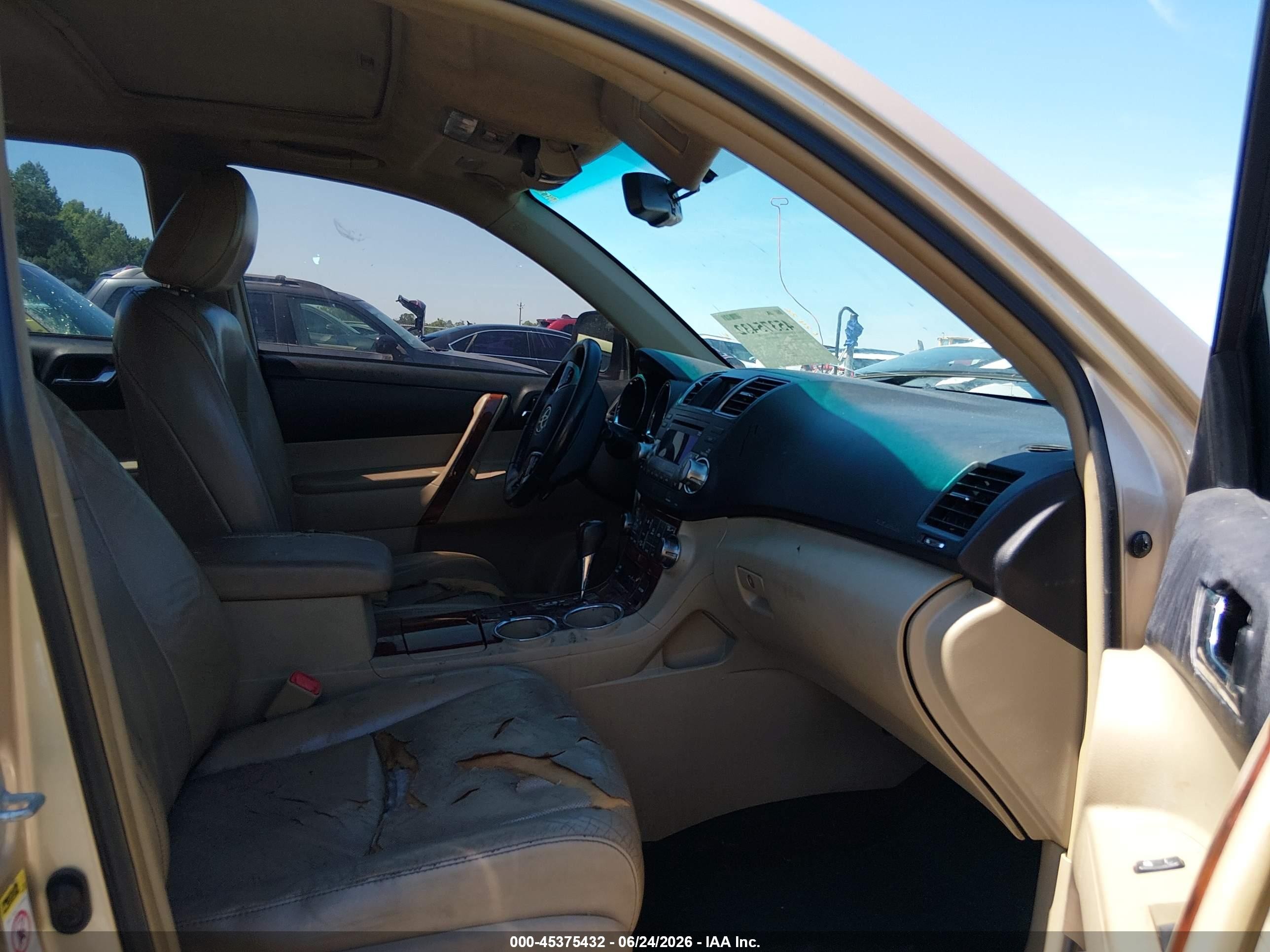 2012 Toyota Highlander Limited V6 Beige vin: 5TDYK3EH4CS068476