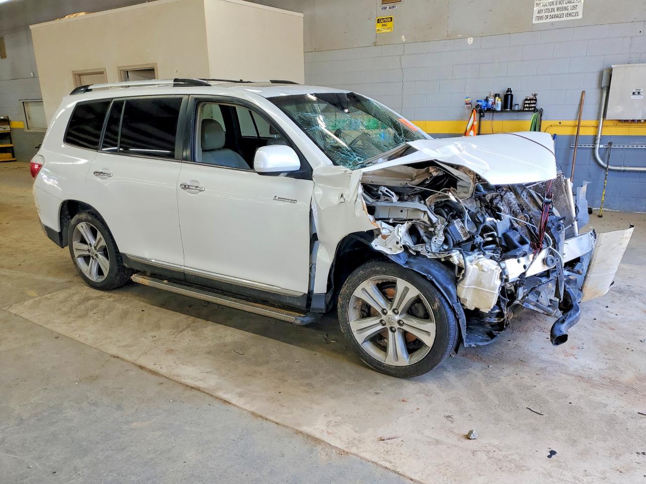 2012 Toyota Highlander Limited Белый vin: 5TDYK3EH4CS078537