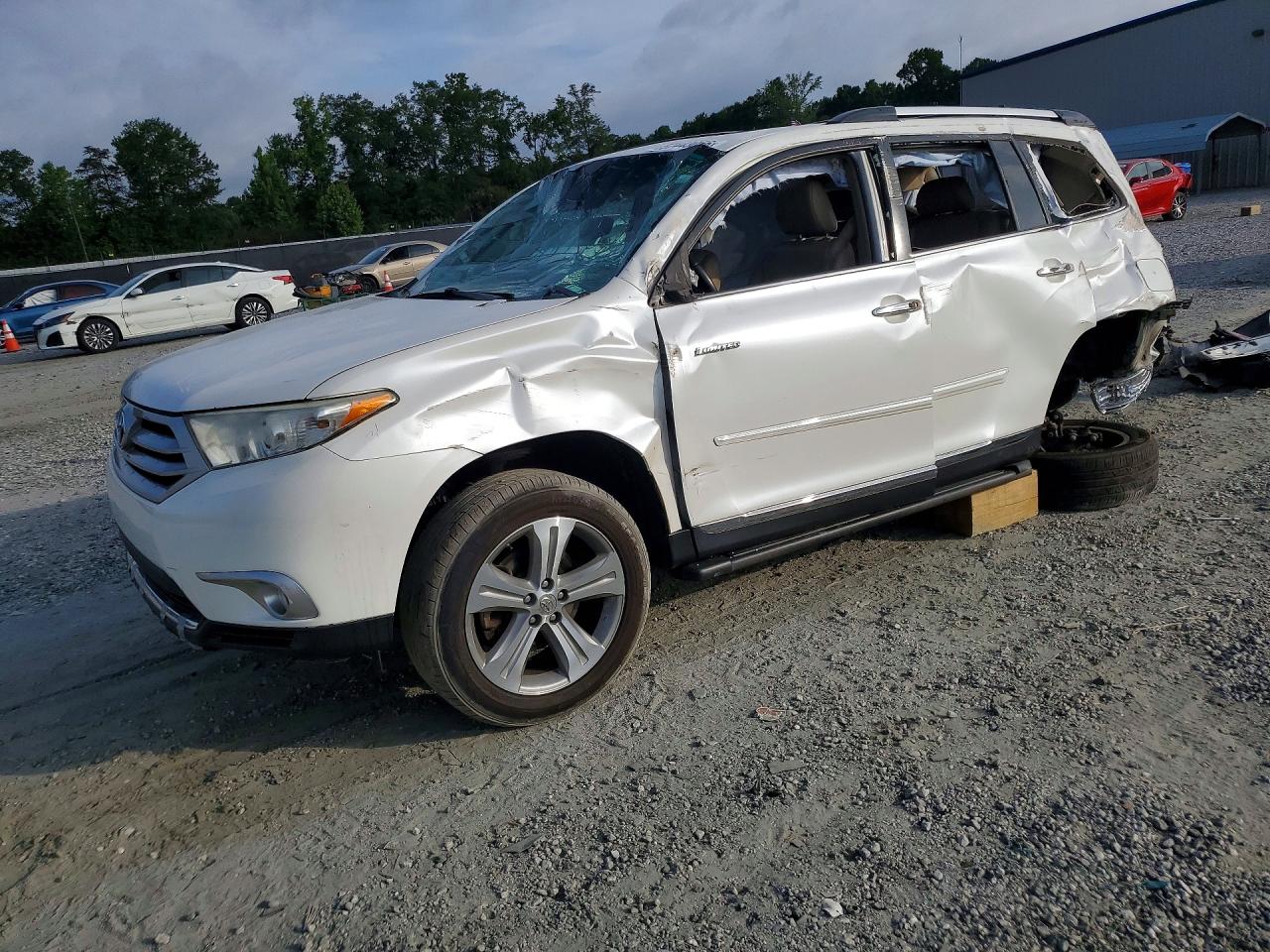 2012 Toyota Highlander Limited White vin: 5TDYK3EH4CS084113