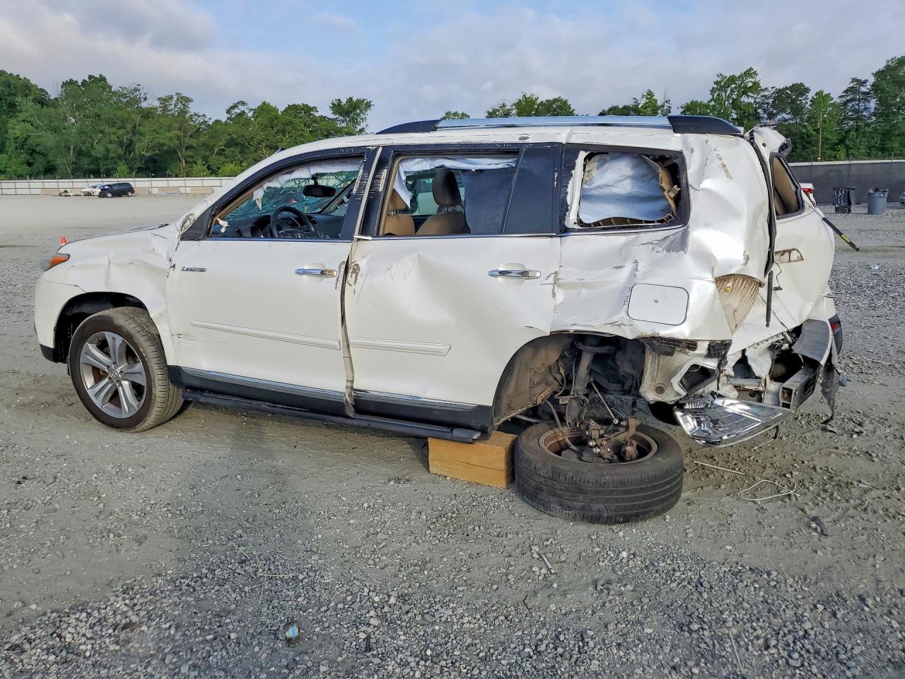 2012 Toyota Highlander Limited White vin: 5TDYK3EH4CS084113