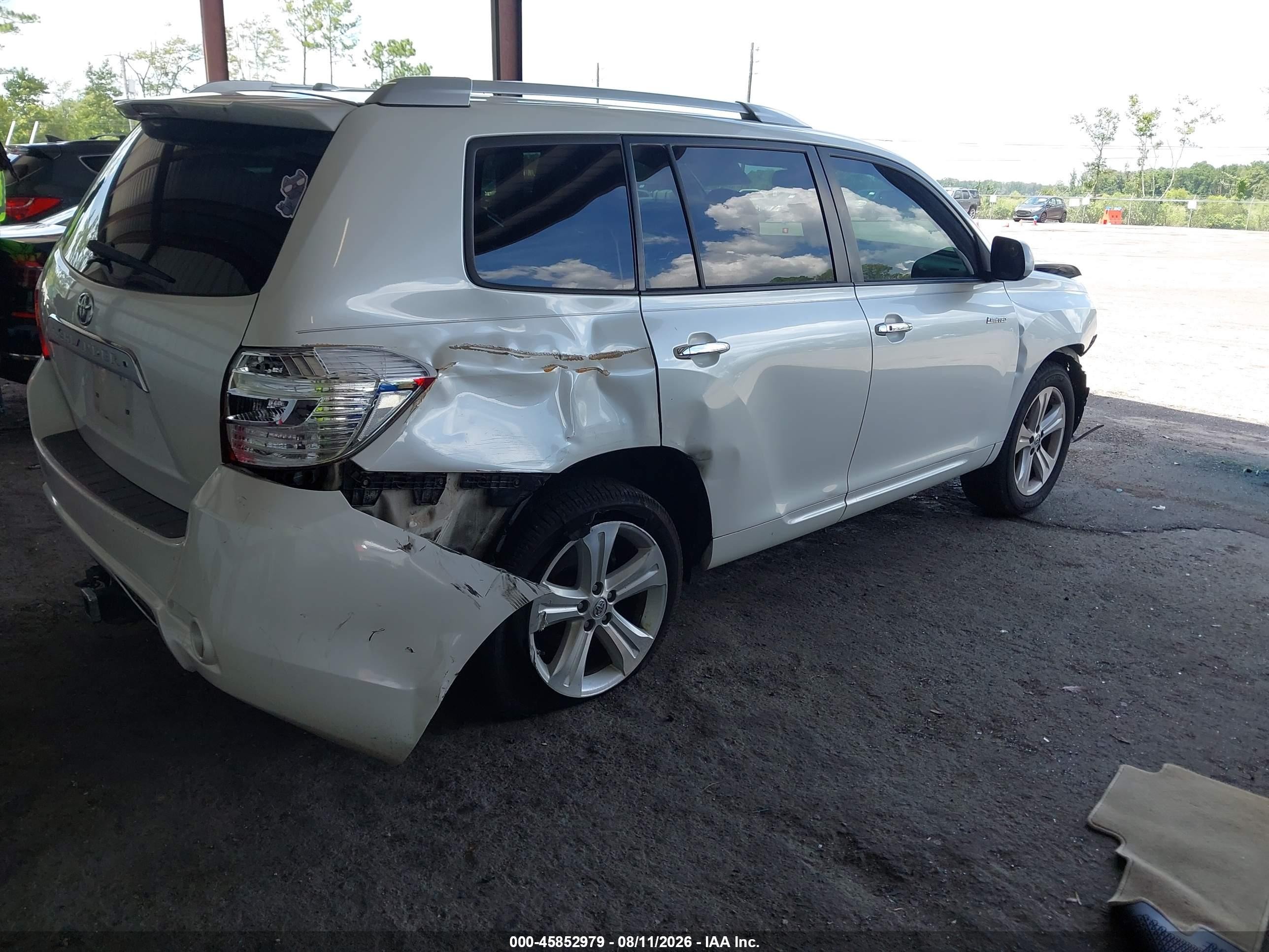 2010 Toyota Highlander Limited V6 Белый vin: 5TDYK3EH5AS010714