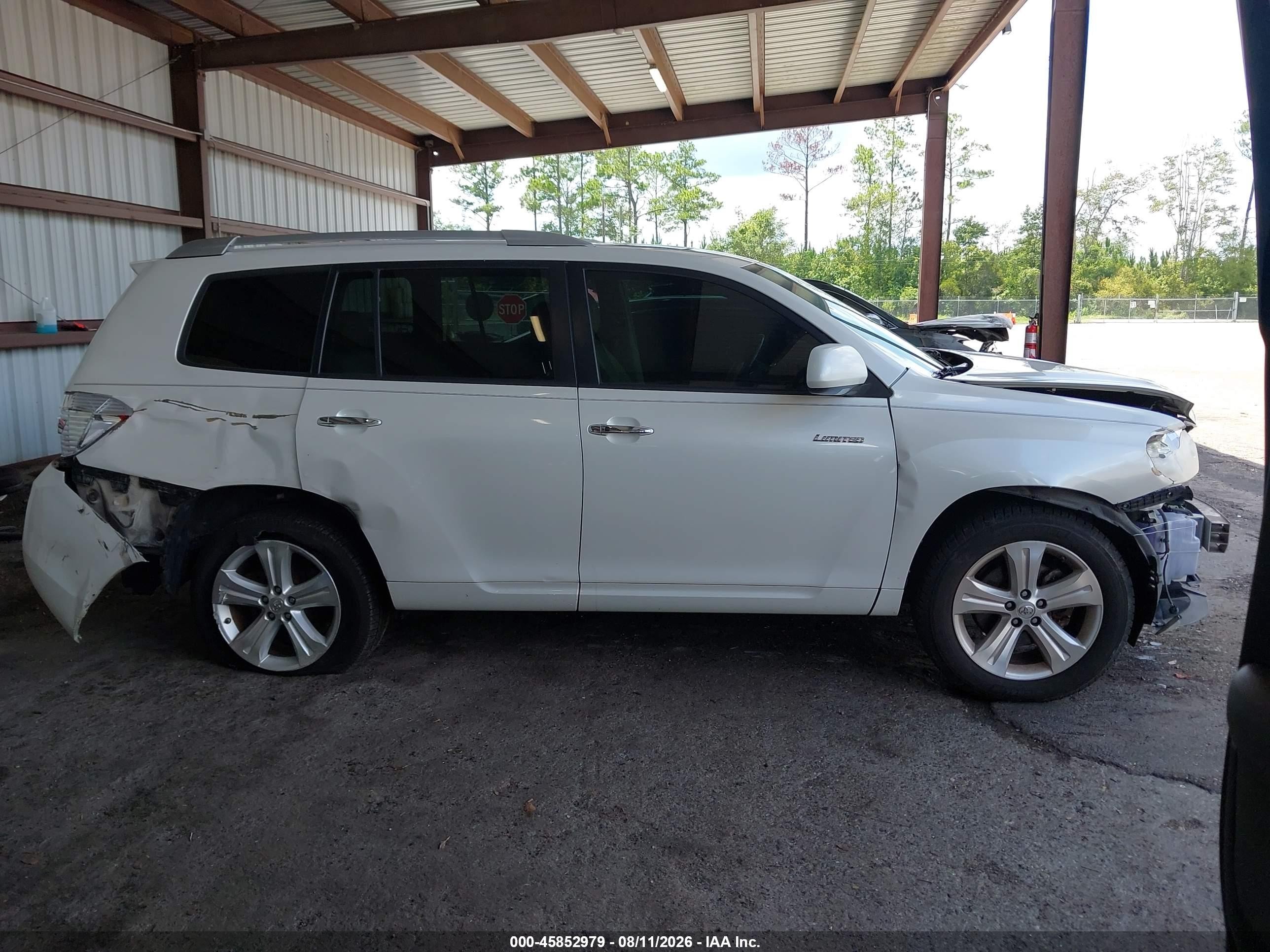 2010 Toyota Highlander Limited V6 Белый vin: 5TDYK3EH5AS010714