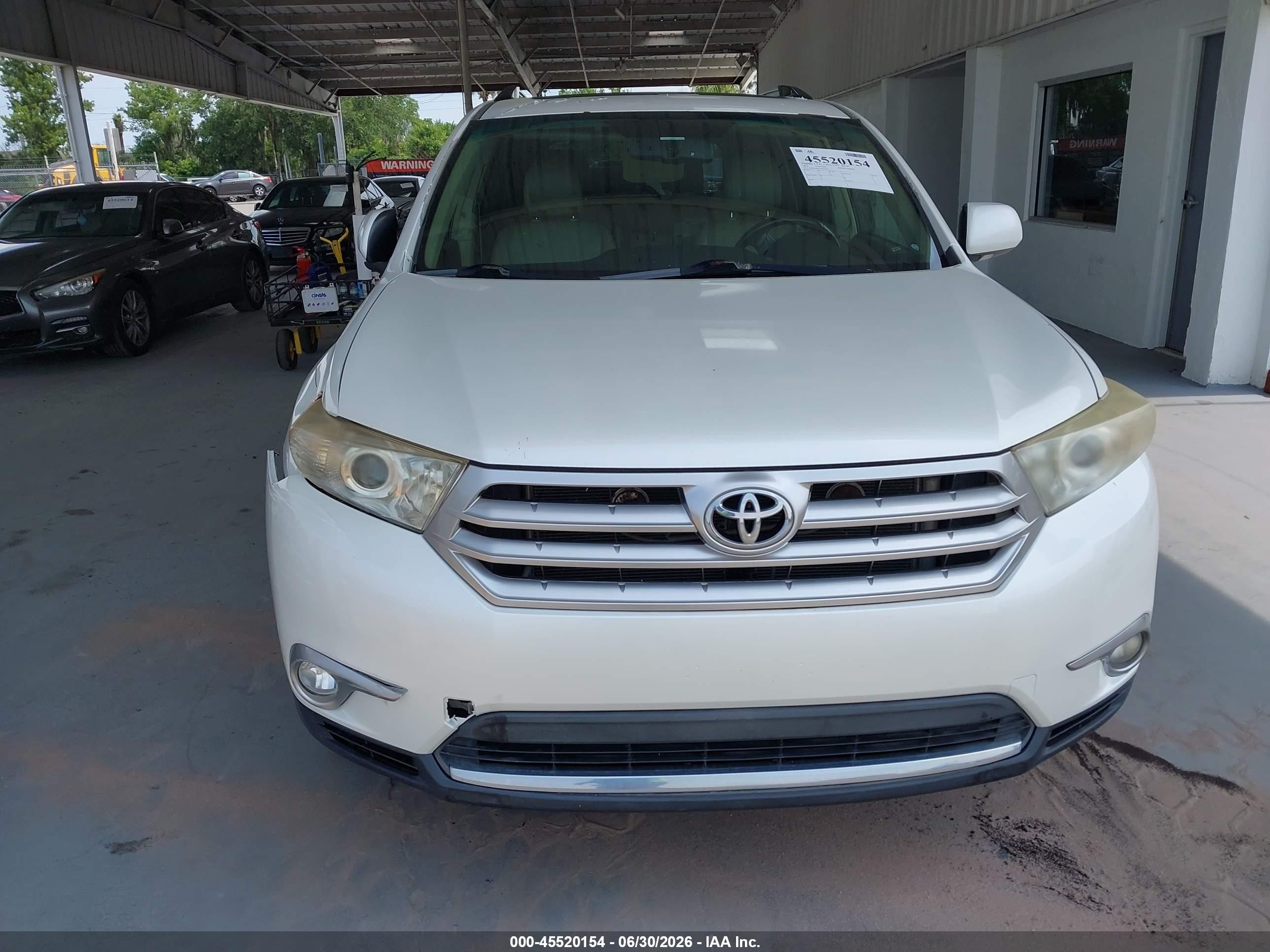 2012 Toyota Highlander Limited V6 White vin: 5TDYK3EH5CS061309
