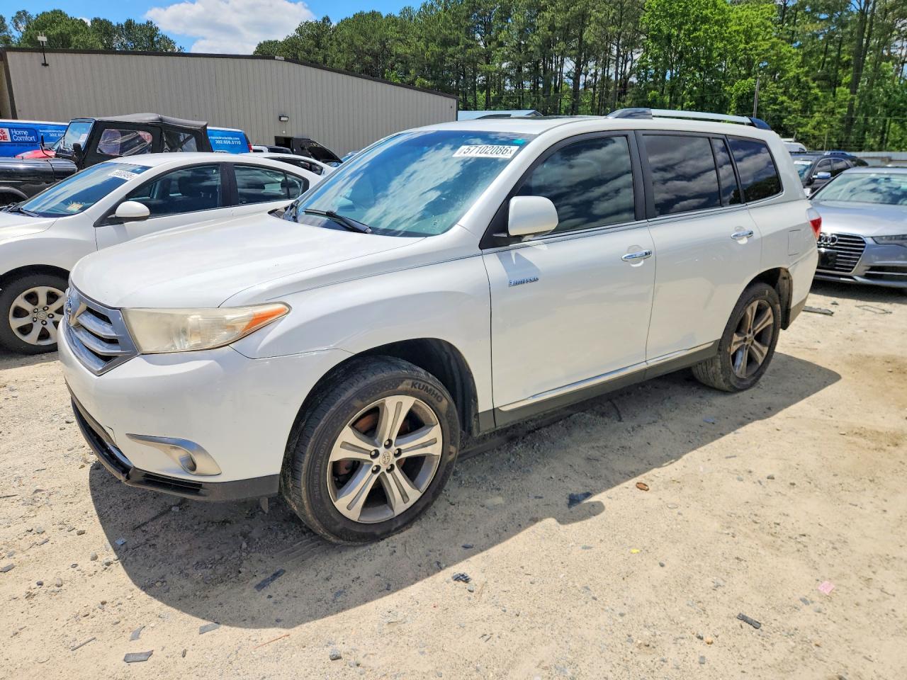 2012 Toyota Highlander Limited White vin: 5TDYK3EH5CS080863