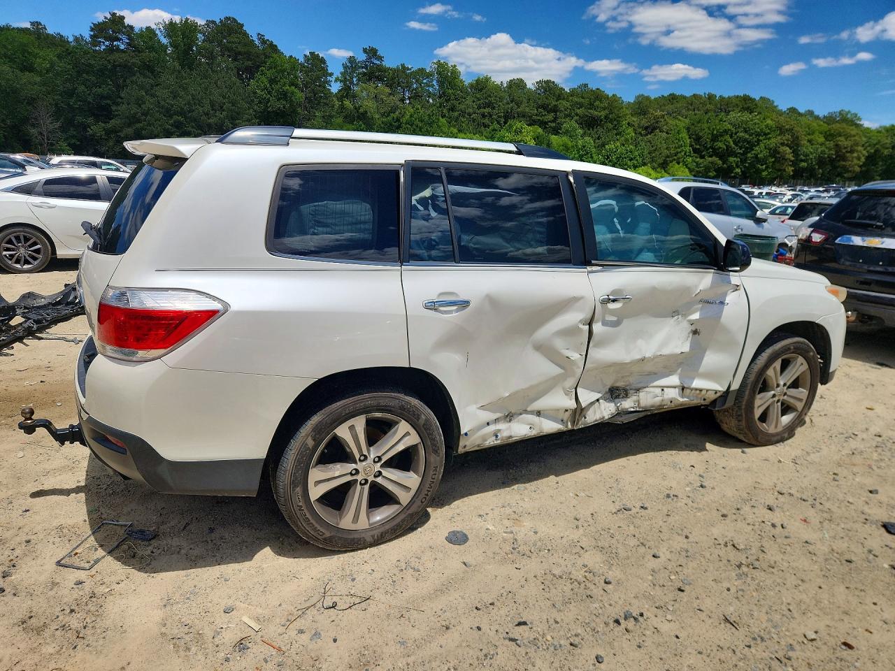 2012 Toyota Highlander Limited White vin: 5TDYK3EH5CS080863